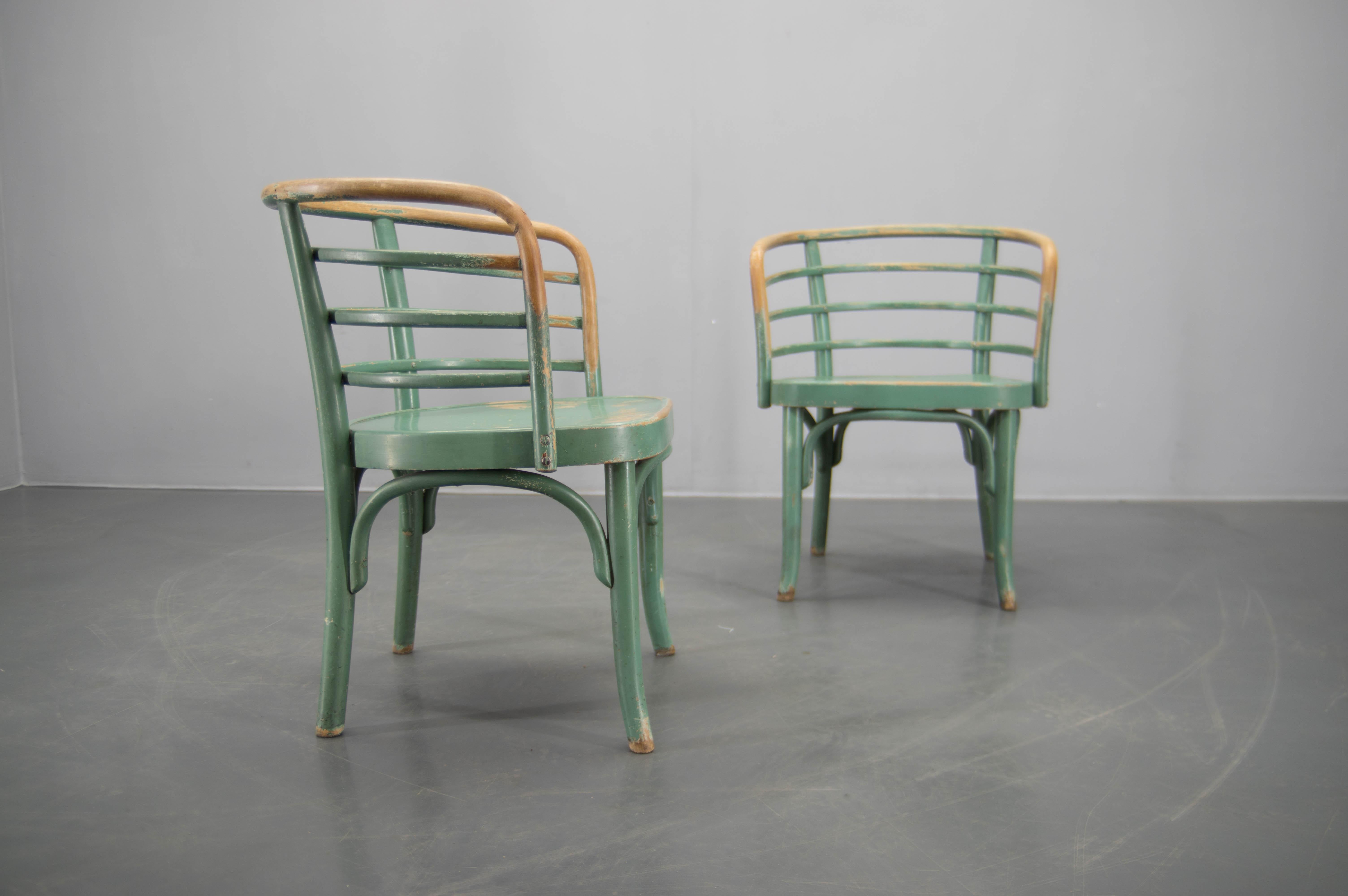 Seltener Satz von zwei Bauhaus-Sesseln B 246 von Josef Frank für Thonet, 1930er Jahre im Angebot 6