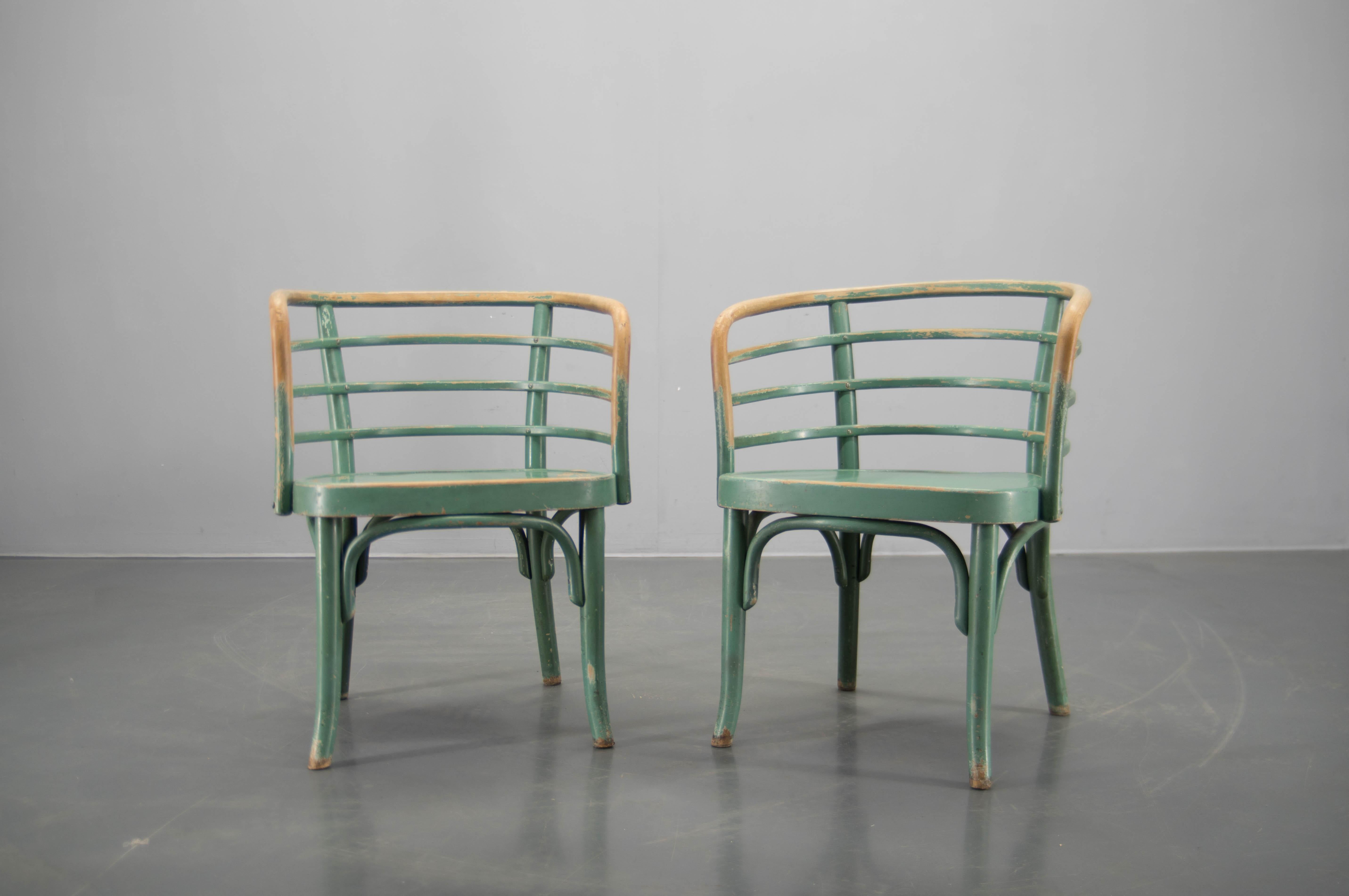 Seltener Satz von zwei Bauhaus-Sesseln B 246 von Josef Frank für Thonet, 1930er Jahre (Europäisch) im Angebot