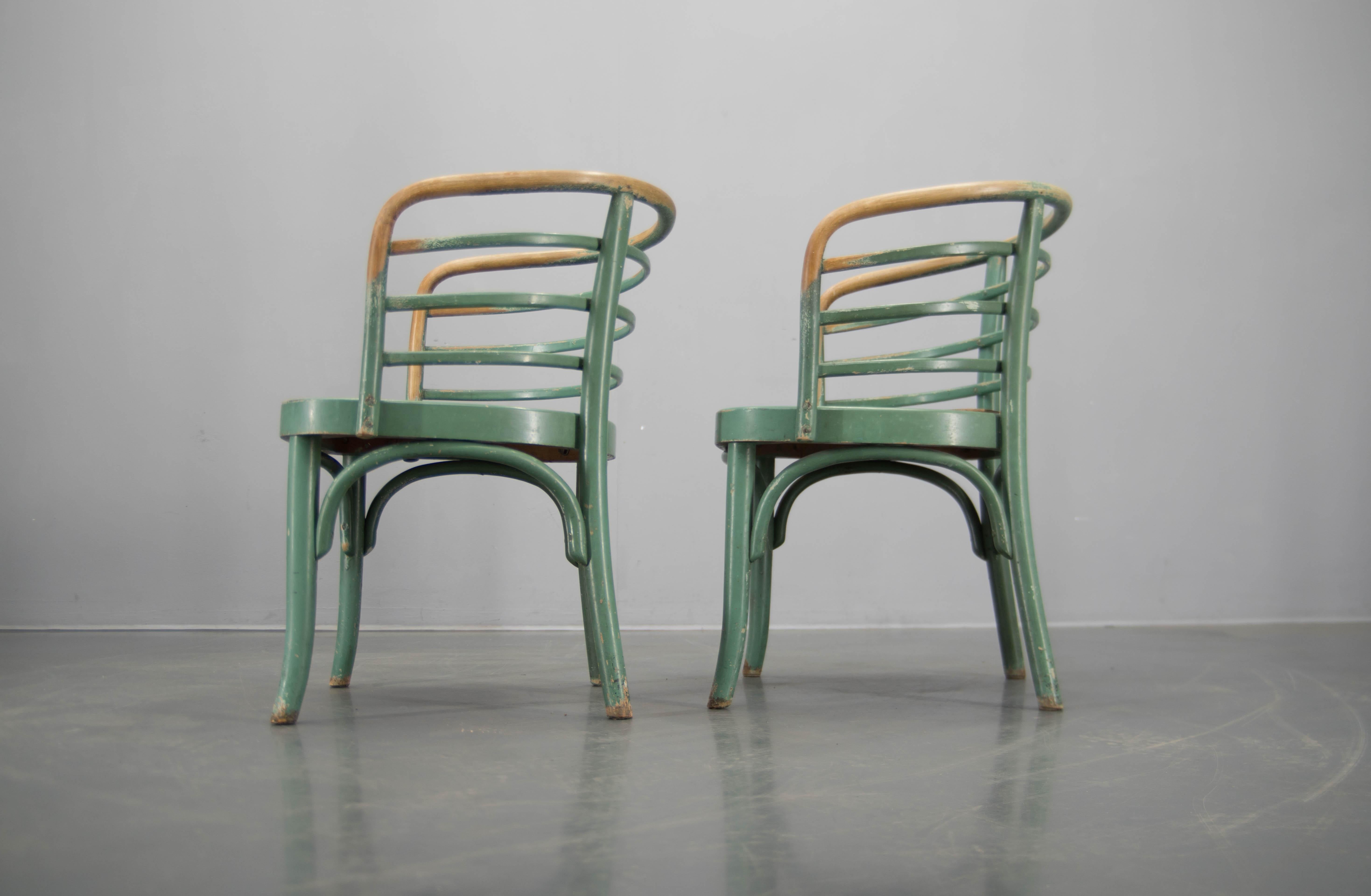 Seltener Satz von zwei Bauhaus-Sesseln B 246 von Josef Frank für Thonet, 1930er Jahre im Zustand „Gut“ im Angebot in Praha, CZ