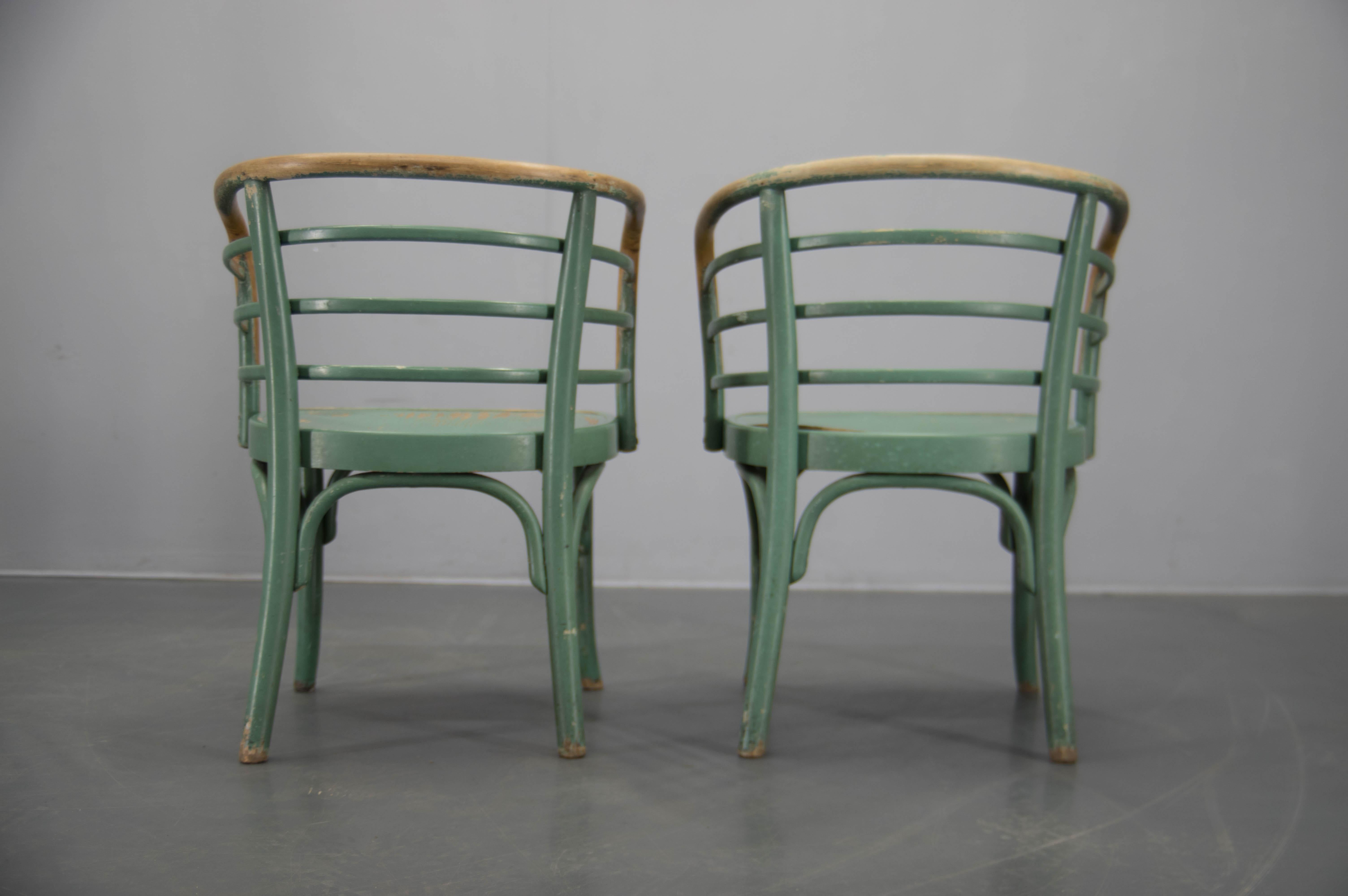 Seltener Satz von zwei Bauhaus-Sesseln B 246 von Josef Frank für Thonet, 1930er Jahre (Mitte des 20. Jahrhunderts) im Angebot