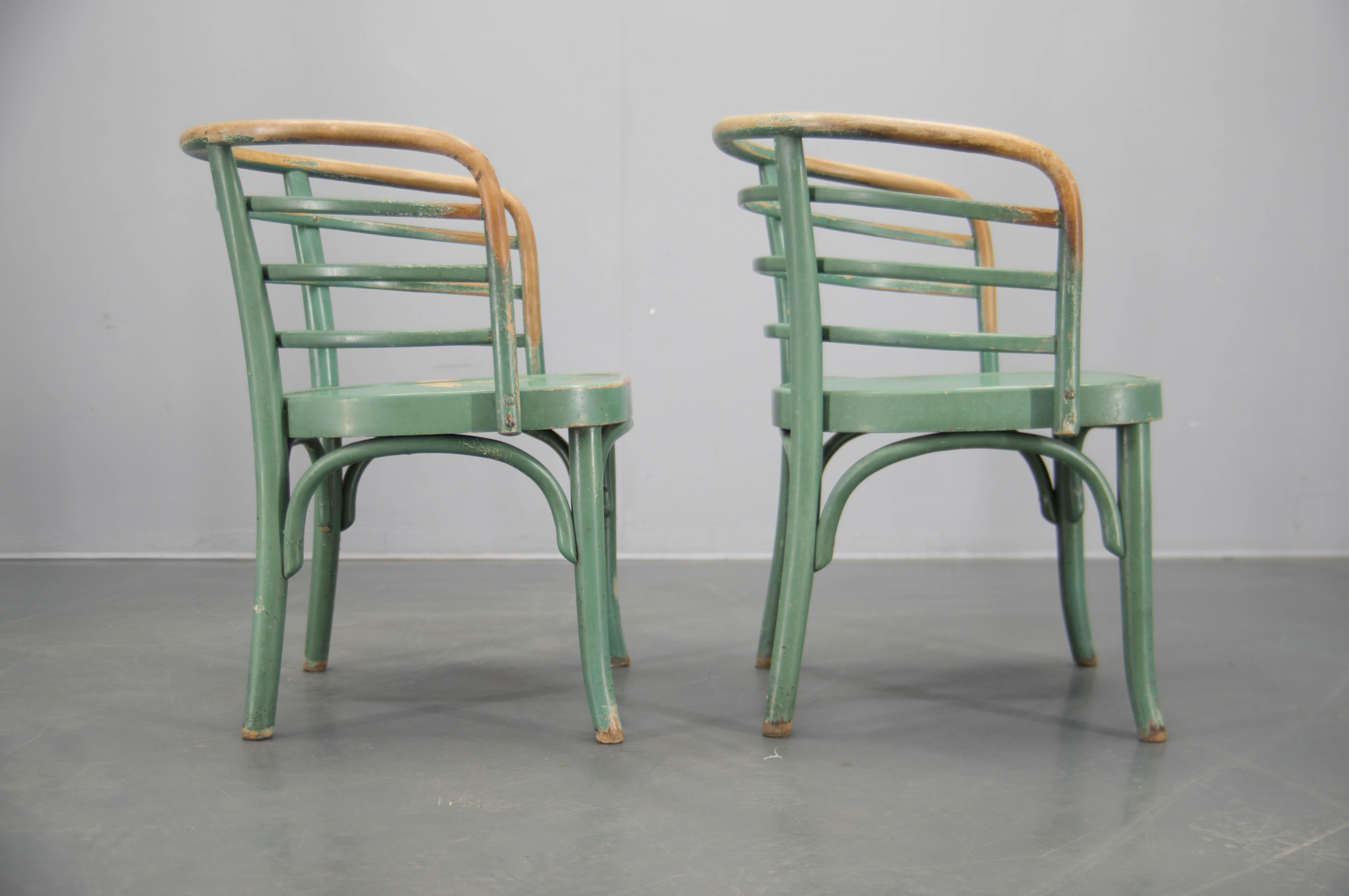 Seltener Satz von zwei Bauhaus-Sesseln B 246 von Josef Frank für Thonet, 1930er Jahre (Bugholz) im Angebot