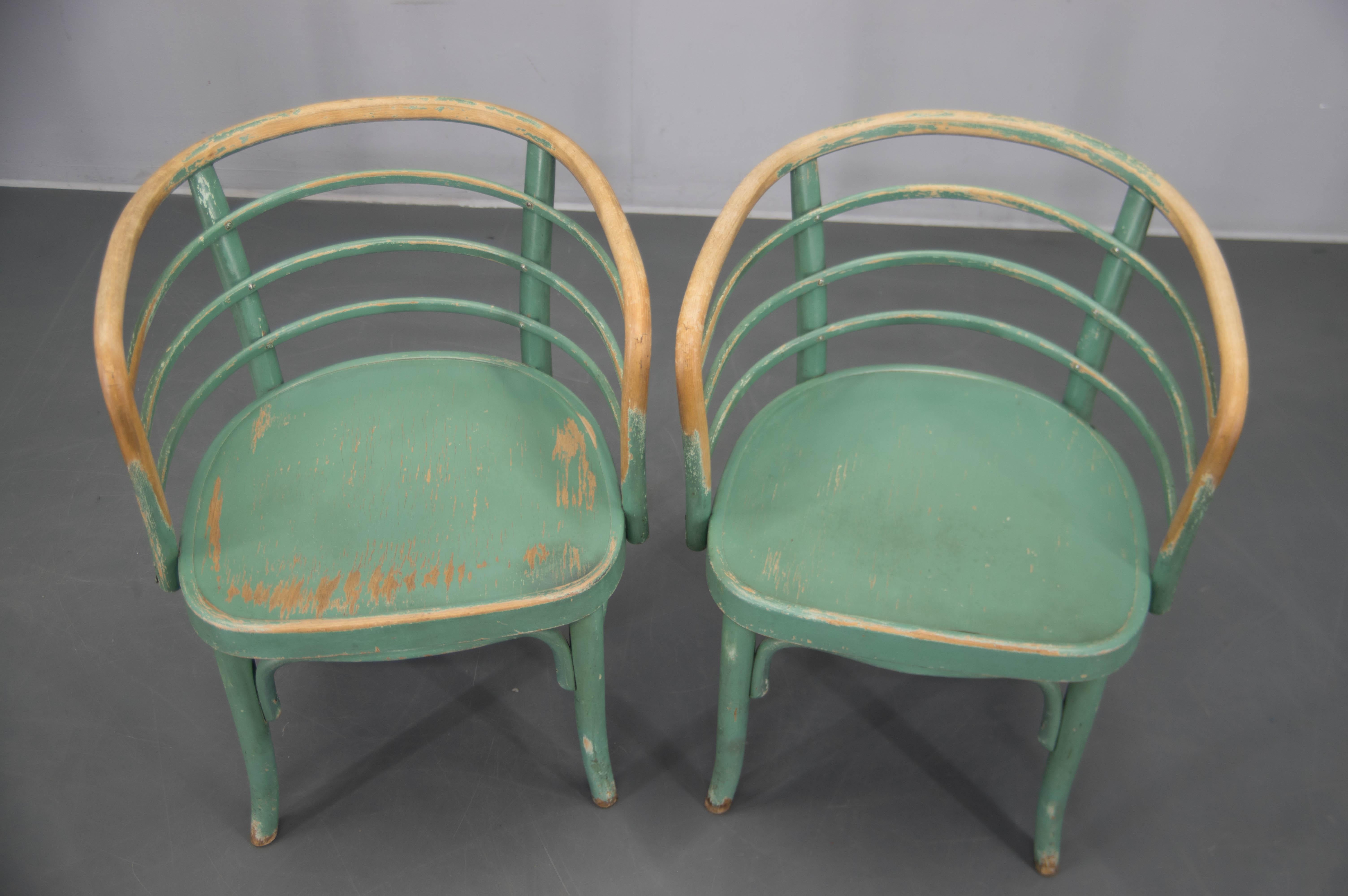 Seltener Satz von zwei Bauhaus-Sesseln B 246 von Josef Frank für Thonet, 1930er Jahre im Angebot 1