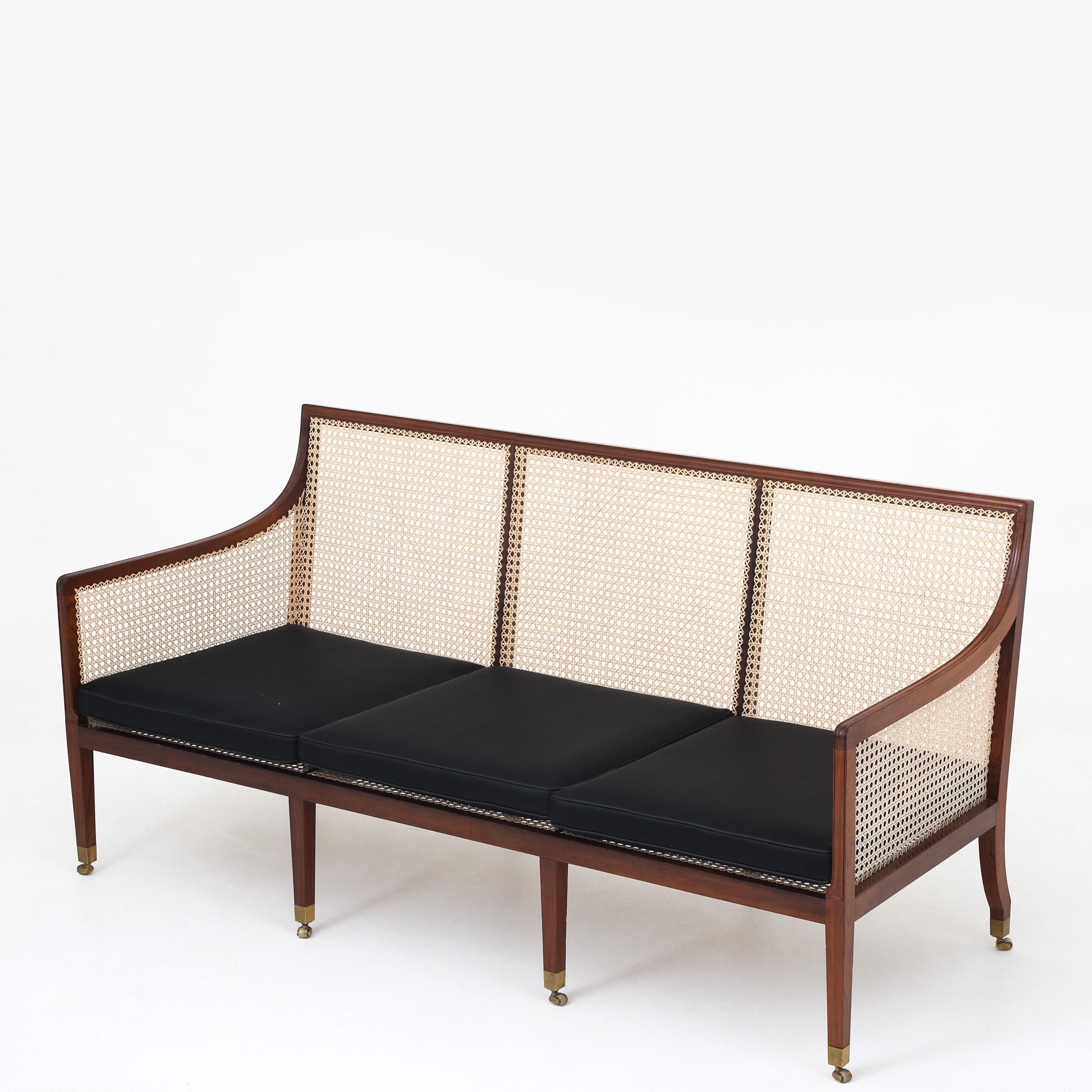 Brass Rare Set of Two Chair and Sofa by Palle Suenson