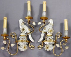 Set of Two Crystal Sconces with Wonderful Details, Banci Firenze