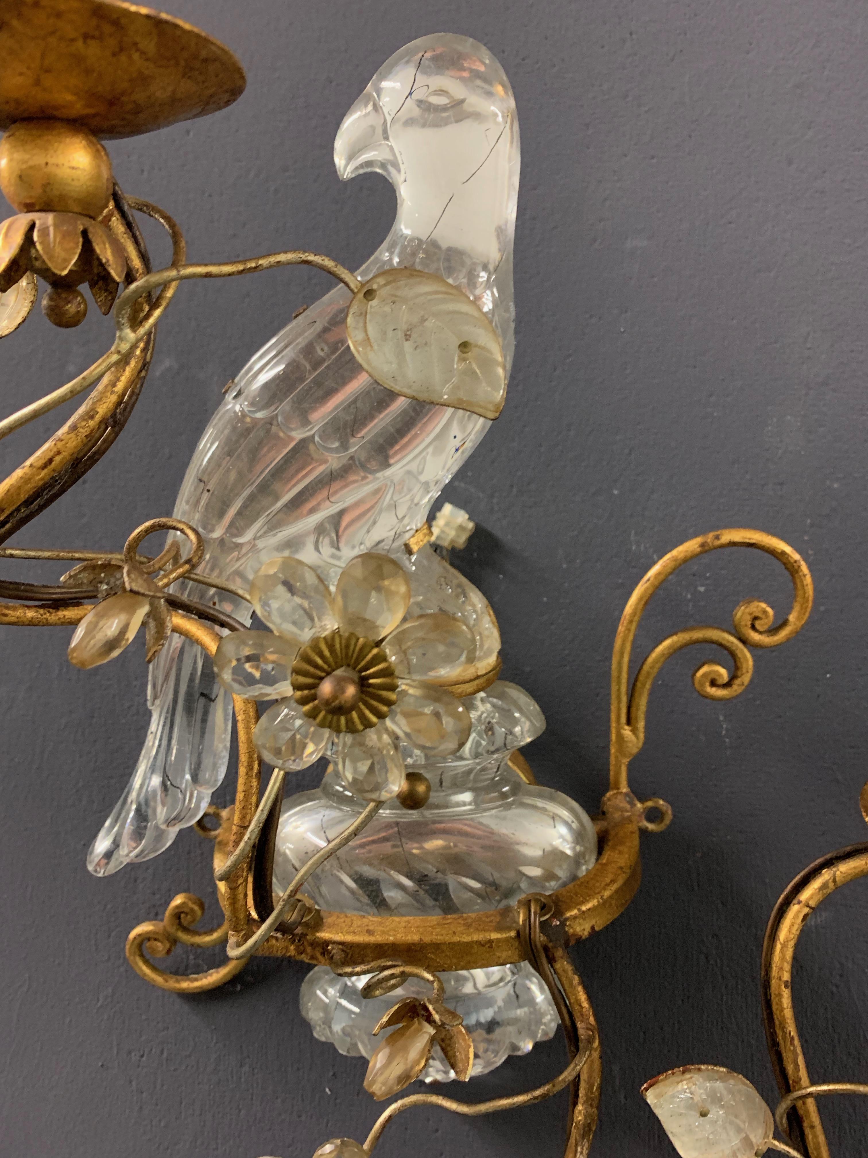 Hollywood Regency Rare ensemble de deux scones de la Maison Baguès avec de merveilleux détails en vente