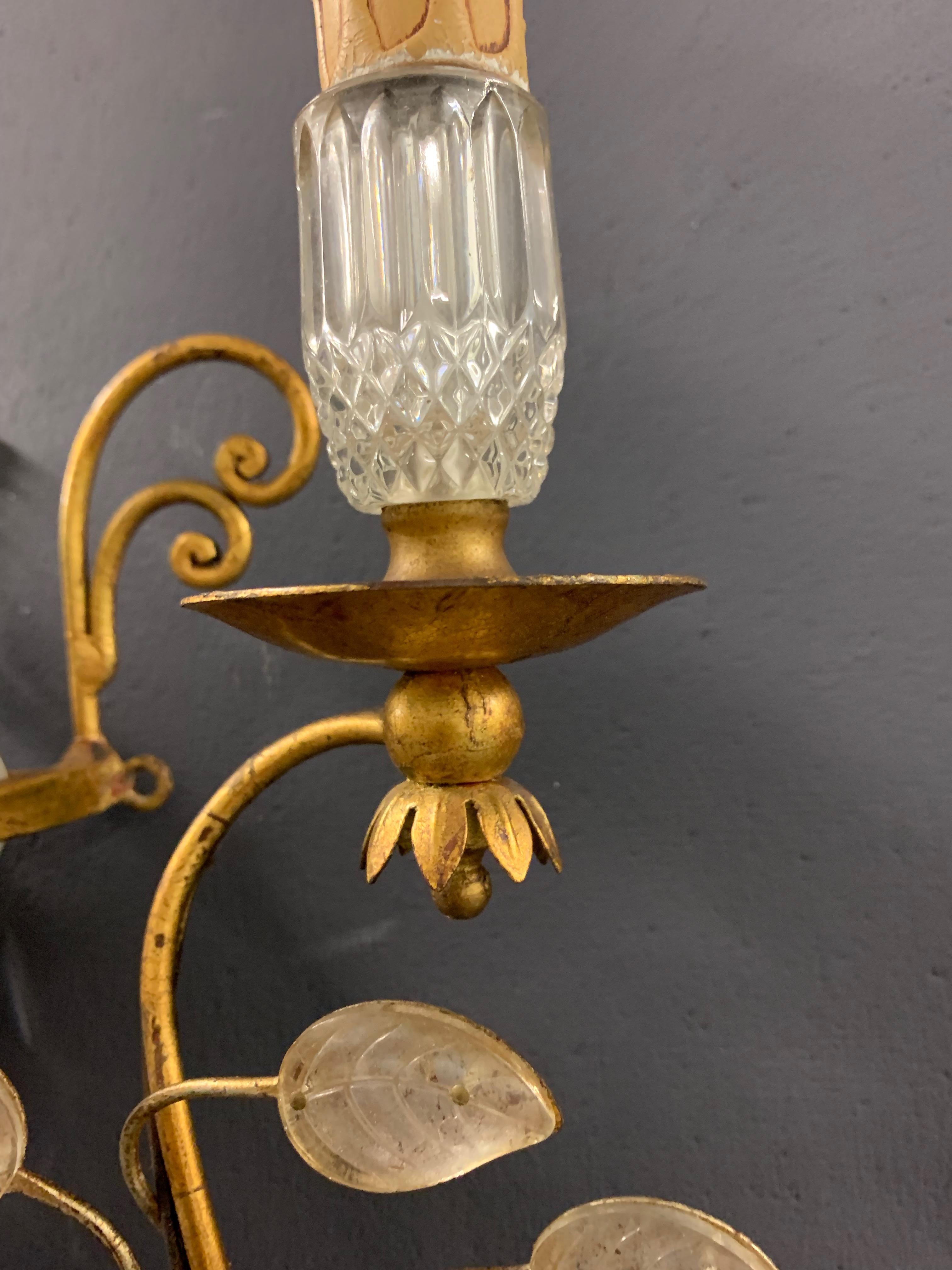 Verre Rare ensemble de deux scones de la Maison Baguès avec de merveilleux détails en vente