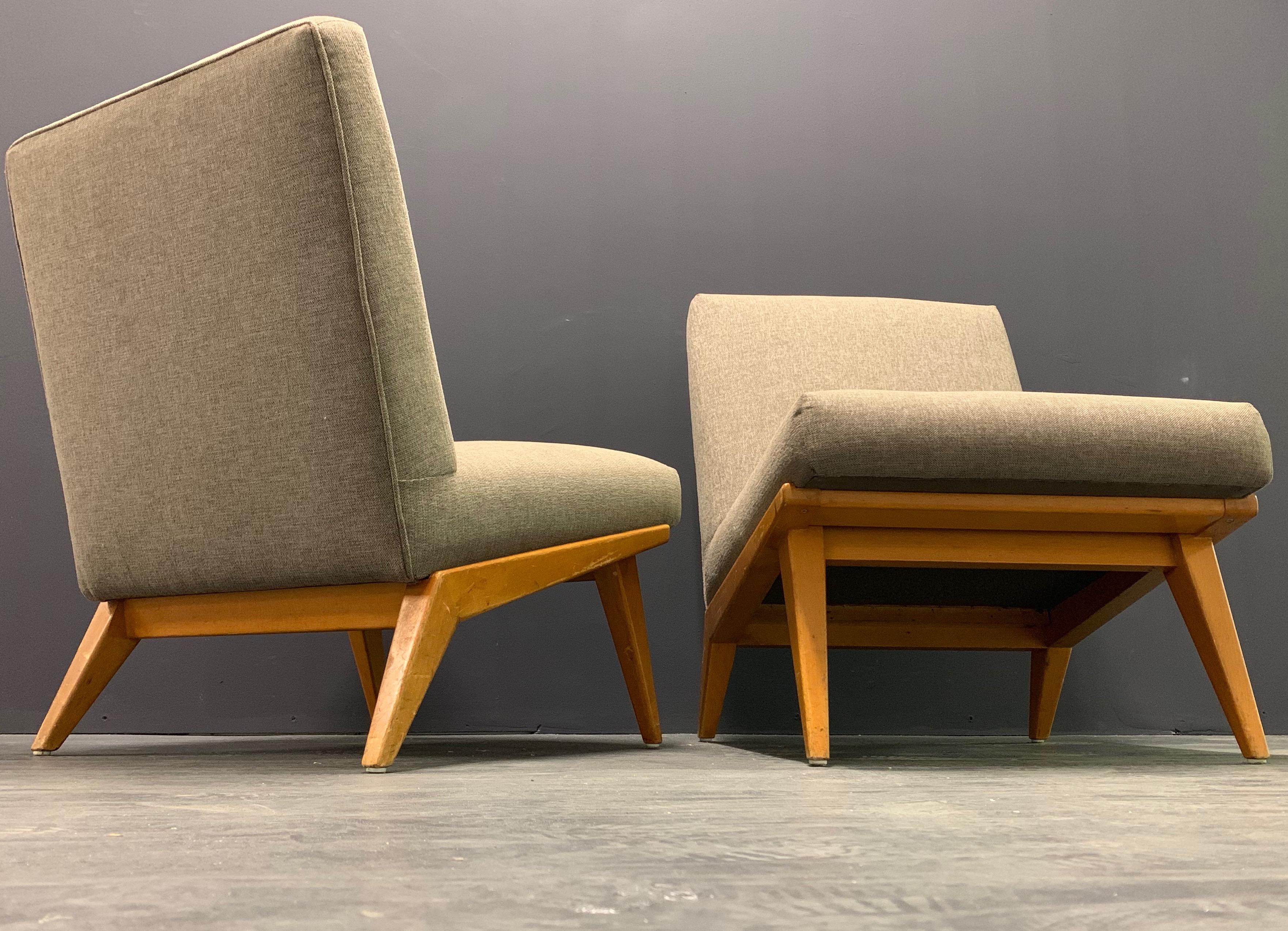 Rare Set of Two No.21 Lounge Chairs by Jens Risom for Knoll 3