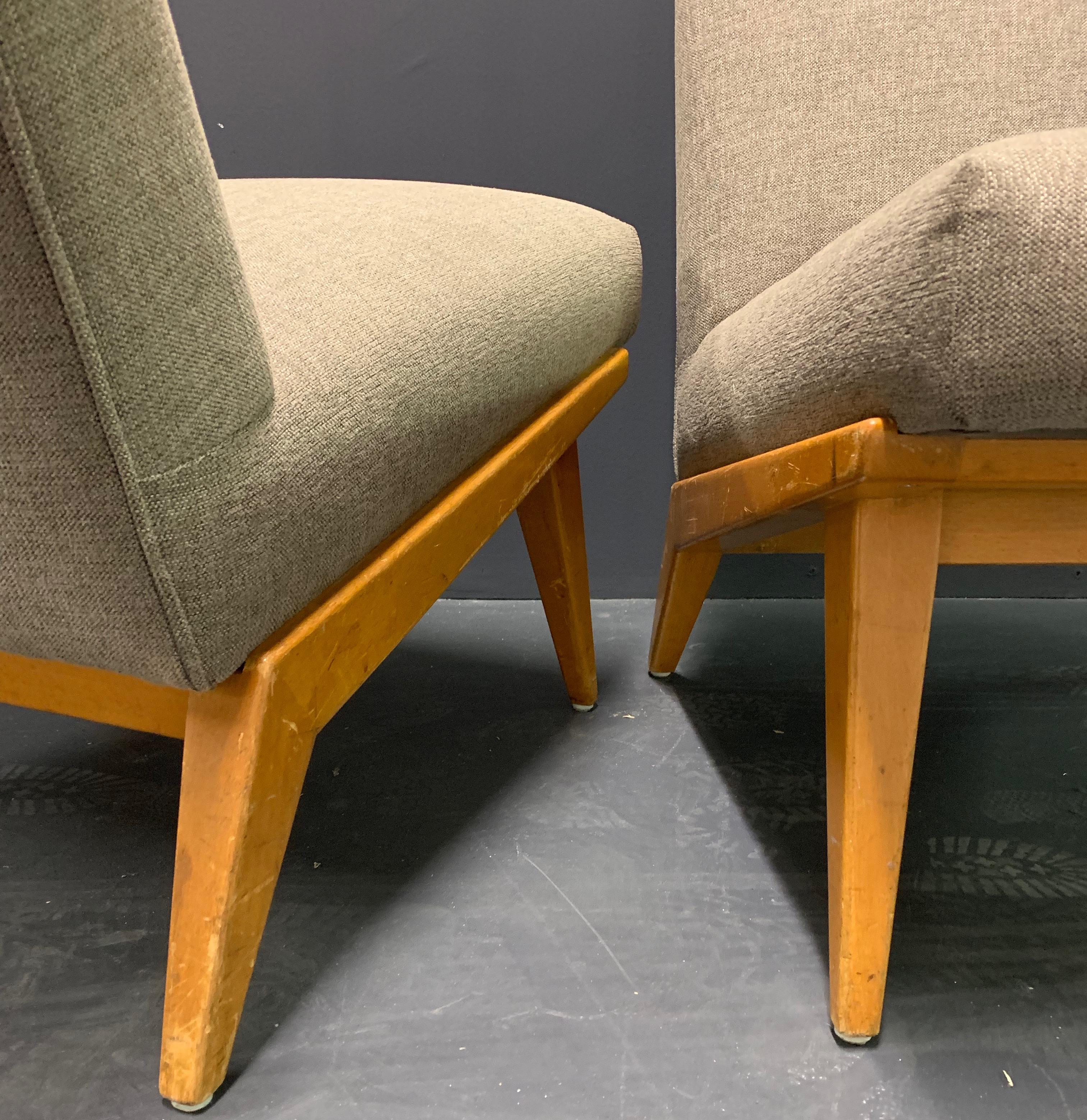 Rare Set of Two No.21 Lounge Chairs by Jens Risom for Knoll 4