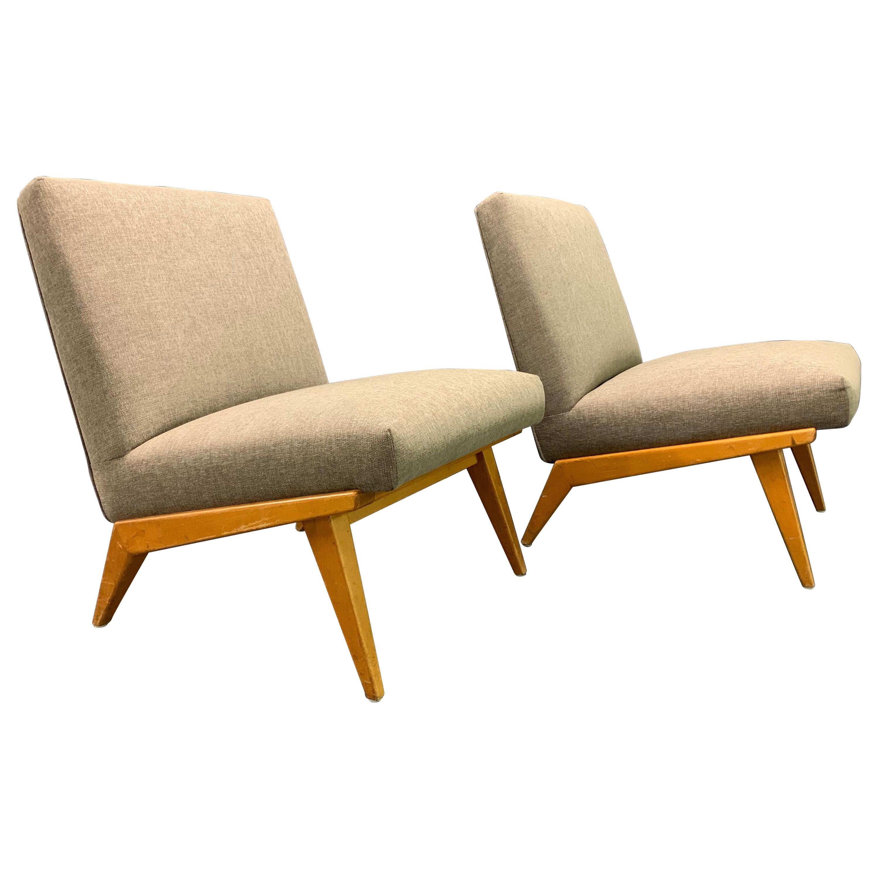 Rare Set of Two No.21 Lounge Chairs by Jens Risom for Knoll