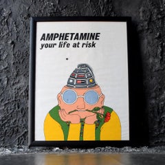 Rare Set of Vintage English Educational Drug Lithograph Posters