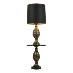 Rare Set Pineapple Lamp and Table Deknudt Loevsky 1970s