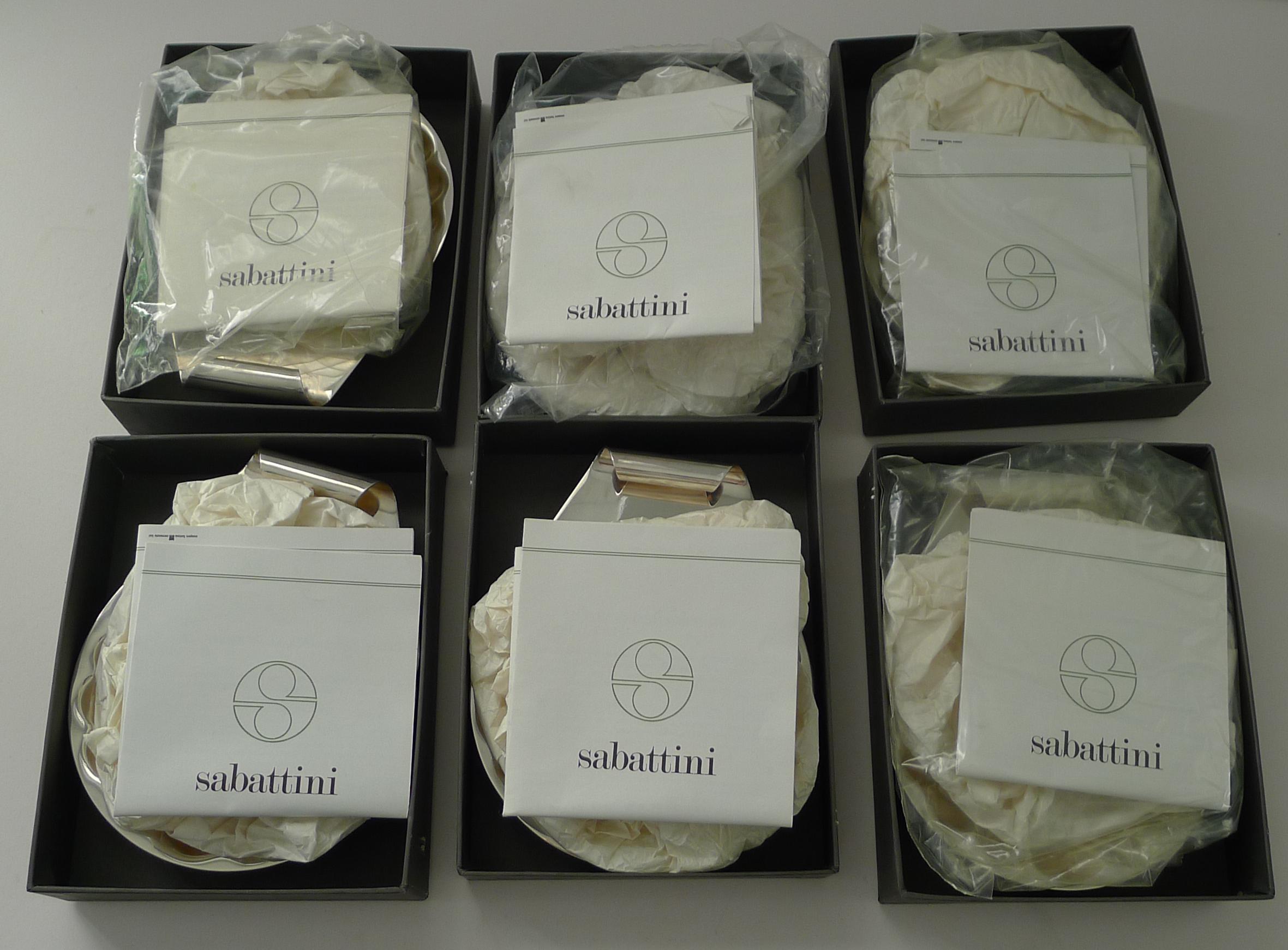Raro juego de seis platos de ostras y marisco de Lino Sabattini c.1970 Moderno de mediados de siglo en venta