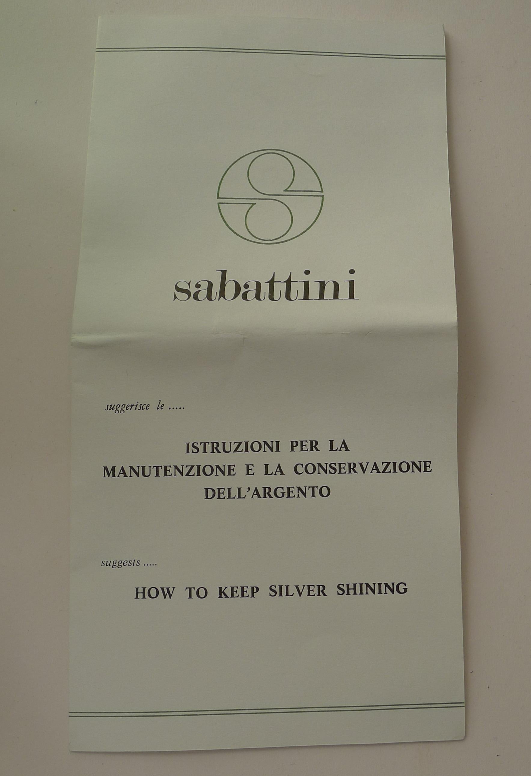 Raro juego de seis platos de ostras y marisco de Lino Sabattini c.1970 Italiano en venta