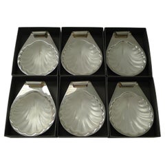 Rare Set Six Oyster / Seafood Dishes by Lino Sabattini c.1970