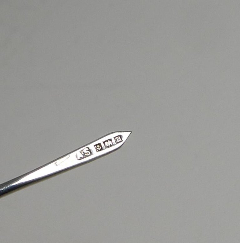 Rare Set Six Vintage English Sterling Silver Champagne Glass Cocktail