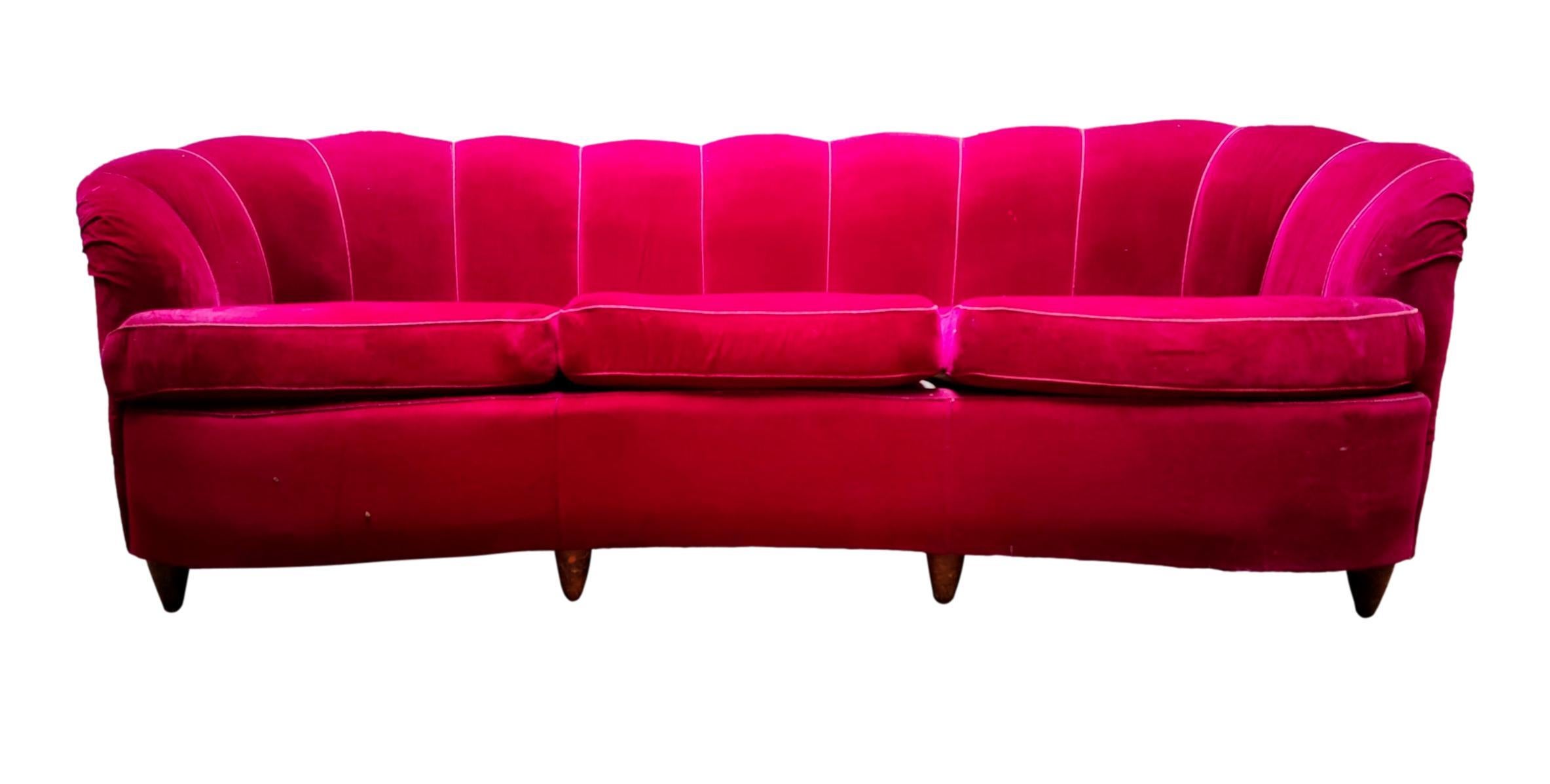 Rare Set Sofa and Four Armchairs Design Gio Ponti for Casa e Giardino, 1940 For Sale 4