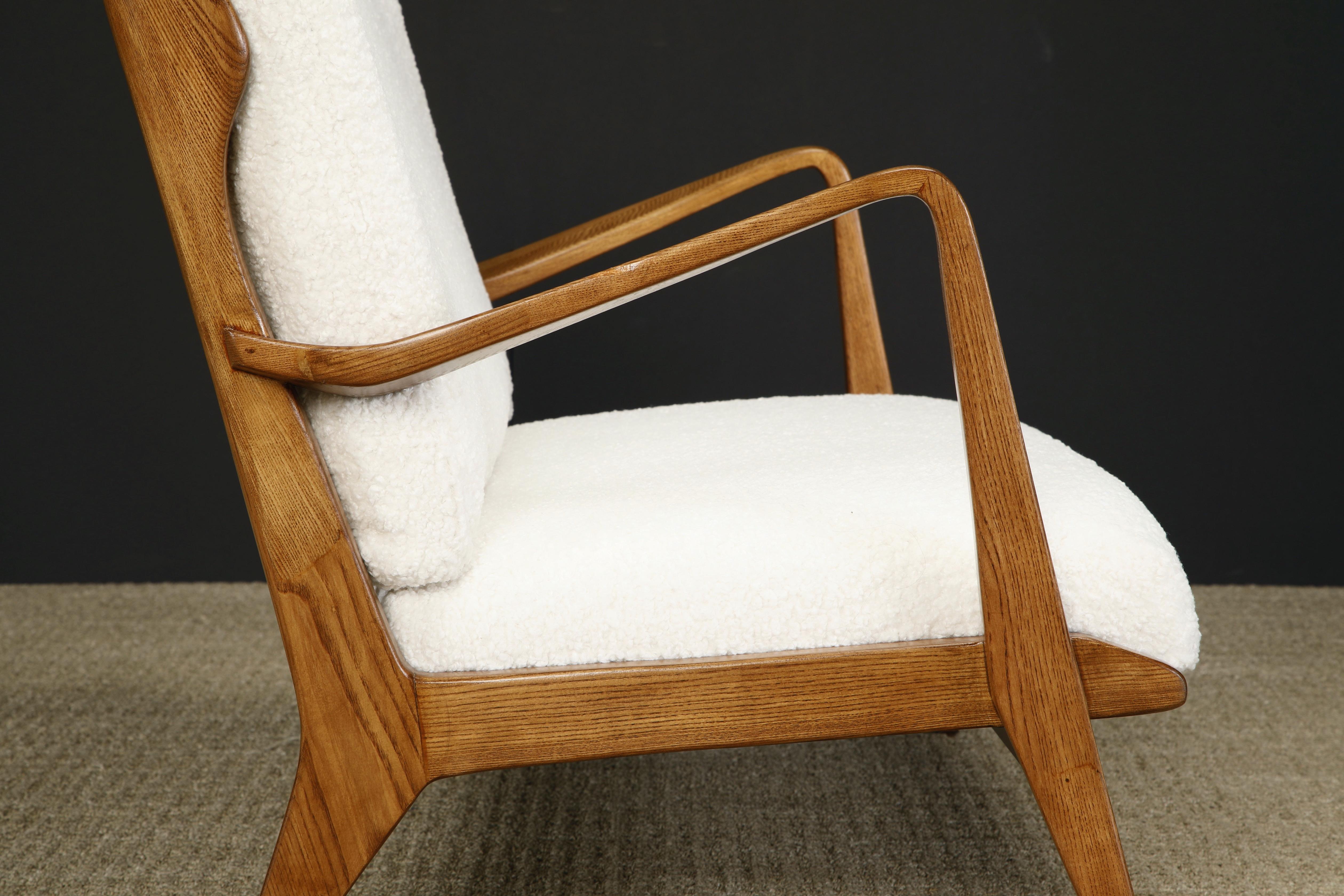 Rare Settee by Gio Ponti for Cassina, Refinished and Reupholstered, Italy 1950s For Sale 2