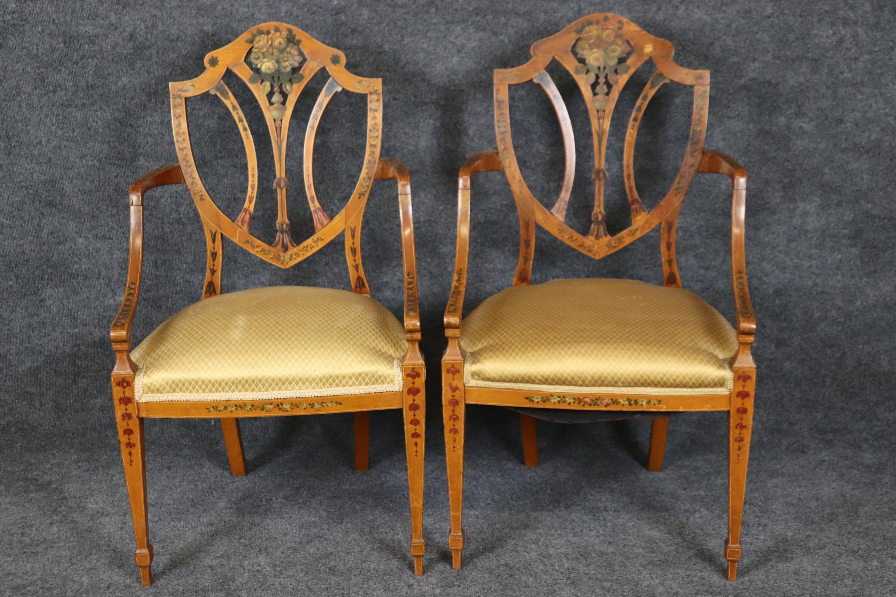 Début du 20ème siècle Rare ensemble de salon Adams anglais décoré de sept pièces avec banquette en vente