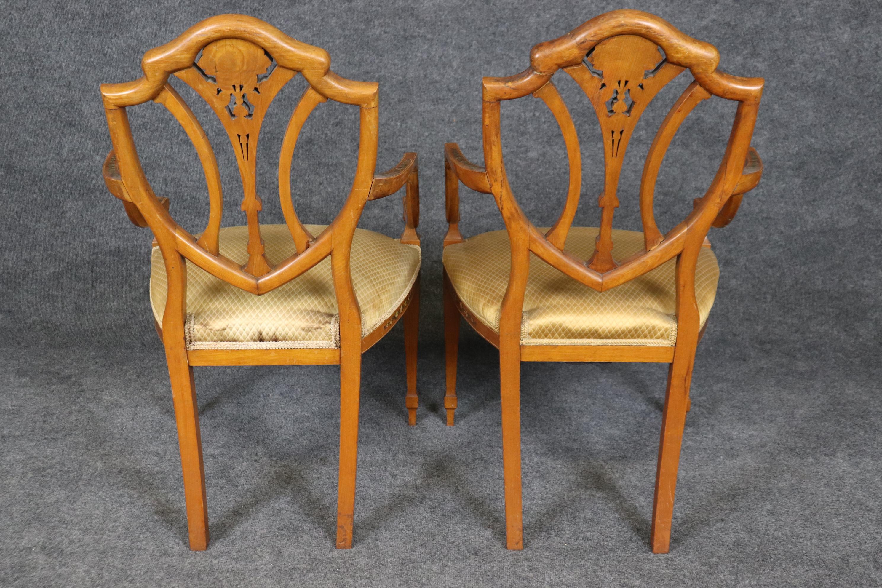Rare ensemble de salon Adams anglais décoré de sept pièces avec banquette en vente 1