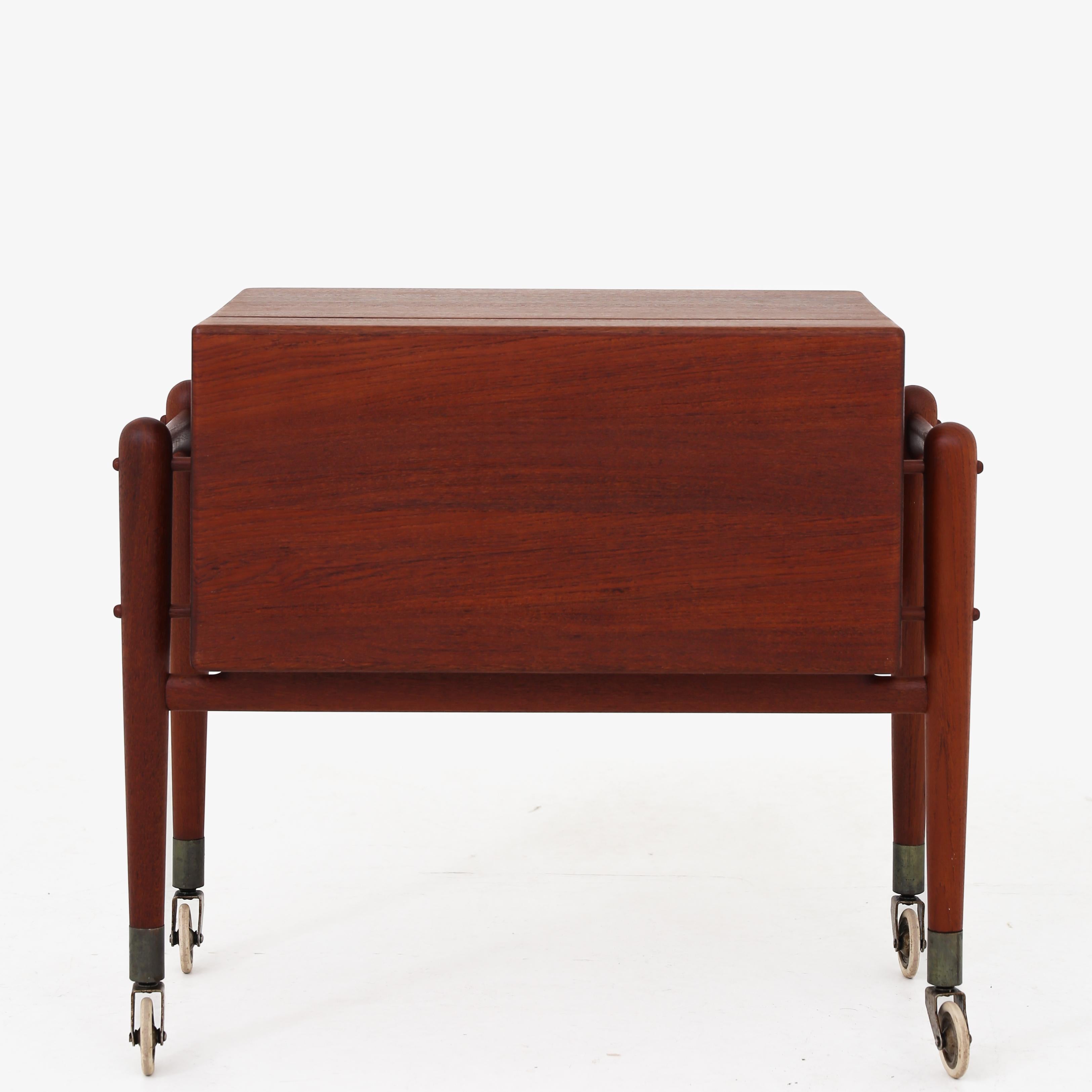 Patinated Rare sewing table by Finn Juhl For Sale