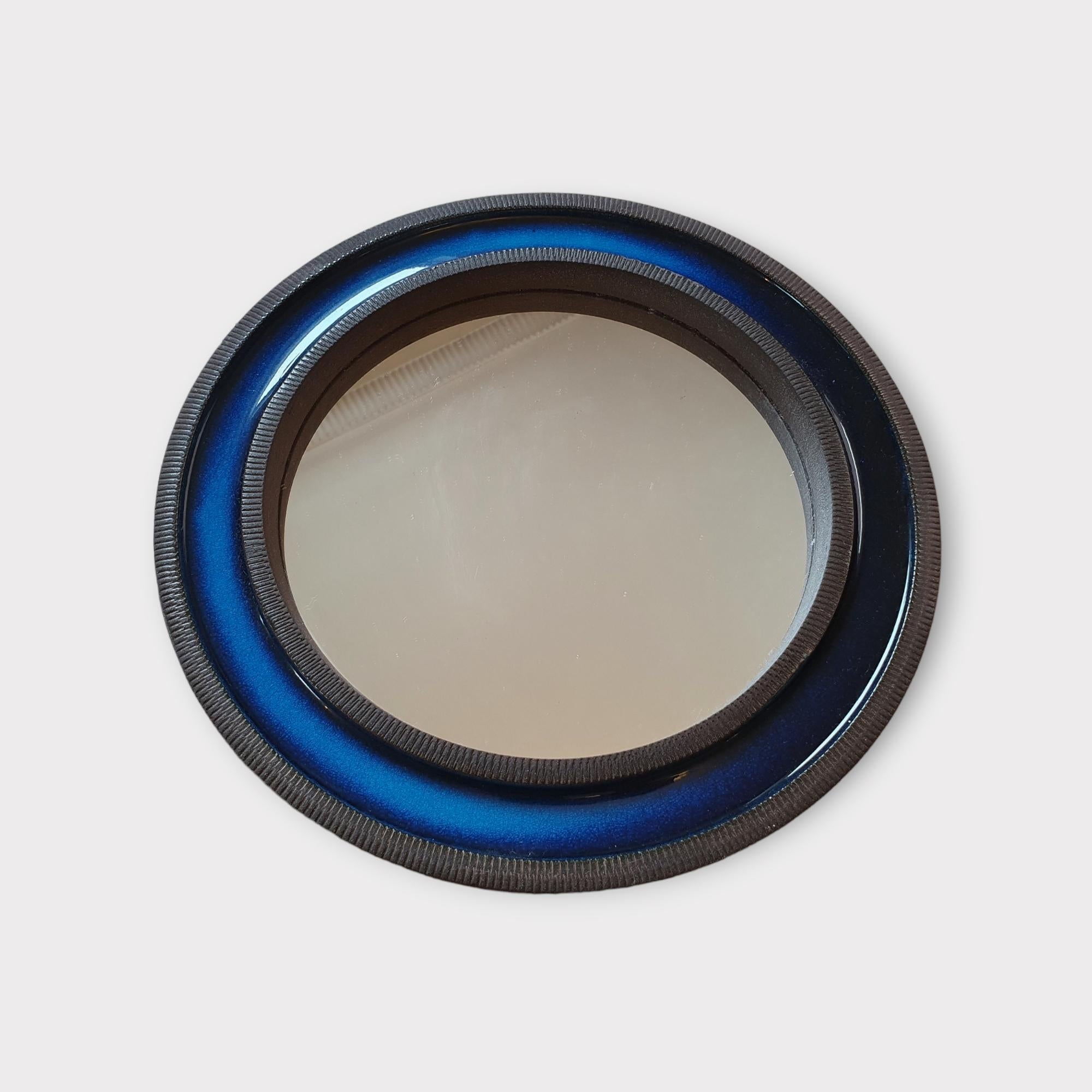 Ceramic Rare sextet of round Erik Reiff ceramic mirrors  For Sale