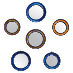 Rare sextet of round Erik Reiff ceramic mirrors