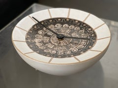 Rare Sgraffito Ceramic Clock by Jane and Gordon Martz for Marshall Studios