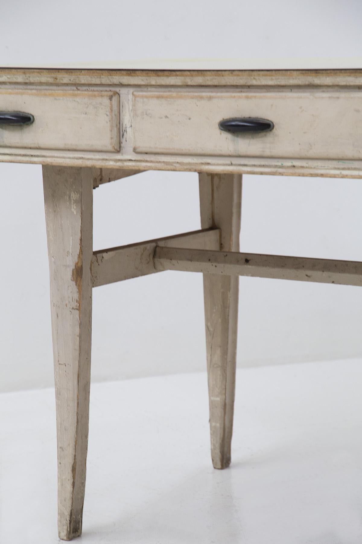 Rare Shabby Chic Desk in Light Wood For Sale 1