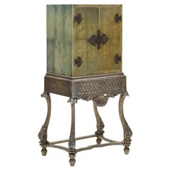 Rare Shagreen Covered Cabinet on Stand  by Asprey & Co of London