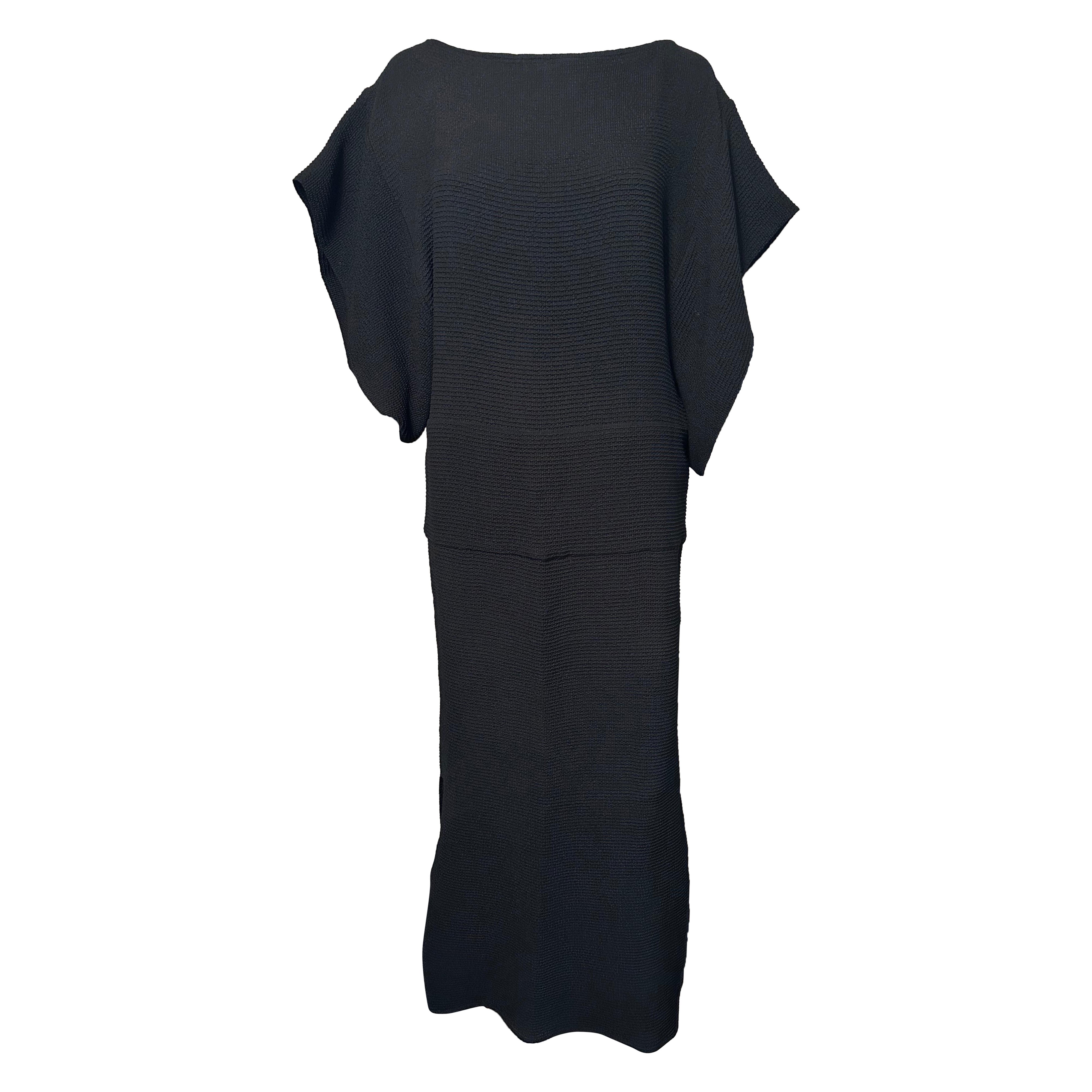 raro Shamask Original Vestido Kaftan Negro talla S De punto Con mangas de capa de murciélago en venta