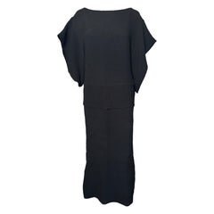 raro Shamask Original Vestido Kaftan Negro talla S De punto Con mangas de capa de murciélago