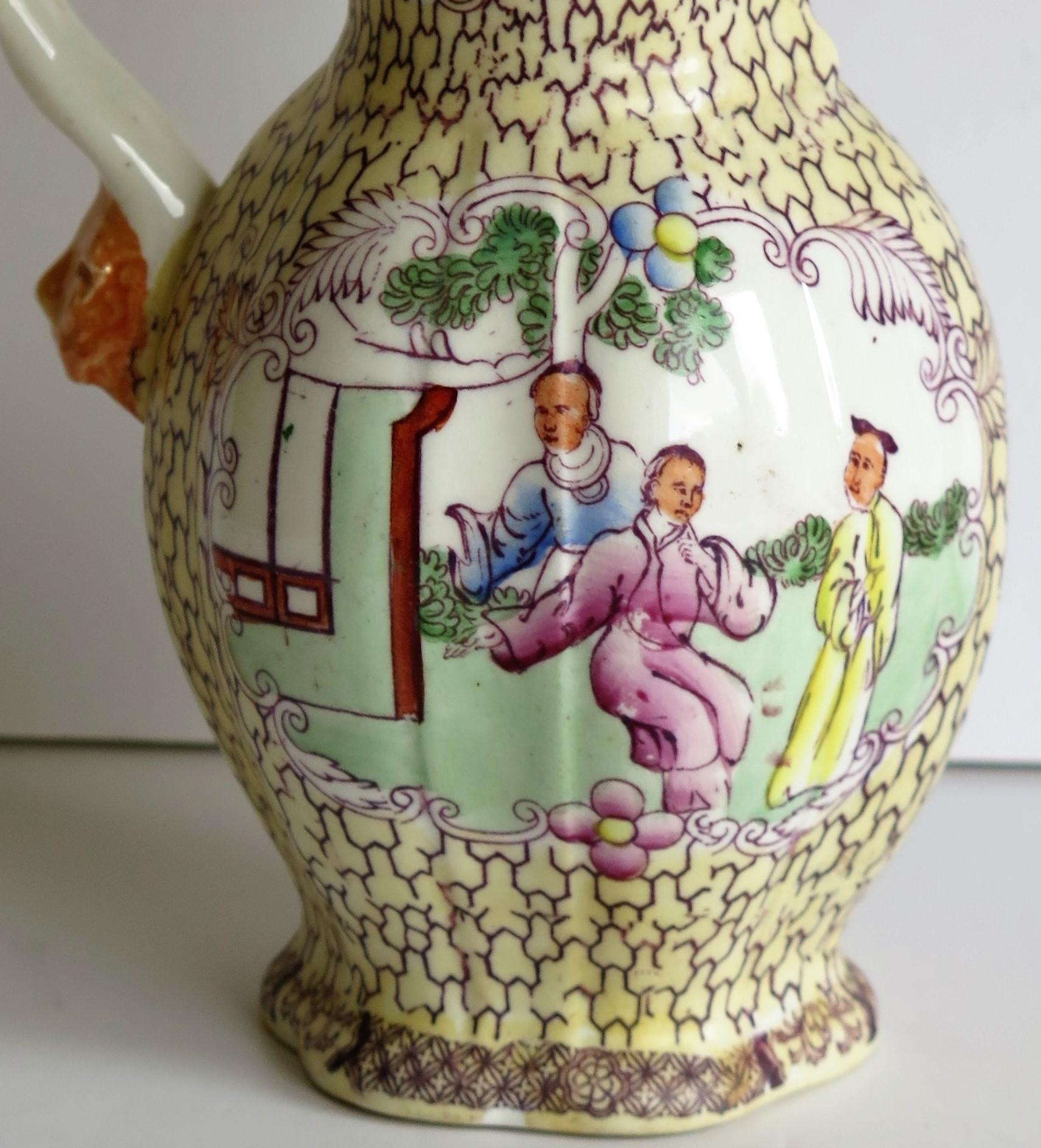 Raro boccale o brocca da conversazione in pietra di Mason's Ironstone, georgiano, 1825 ca. in vendita 5
