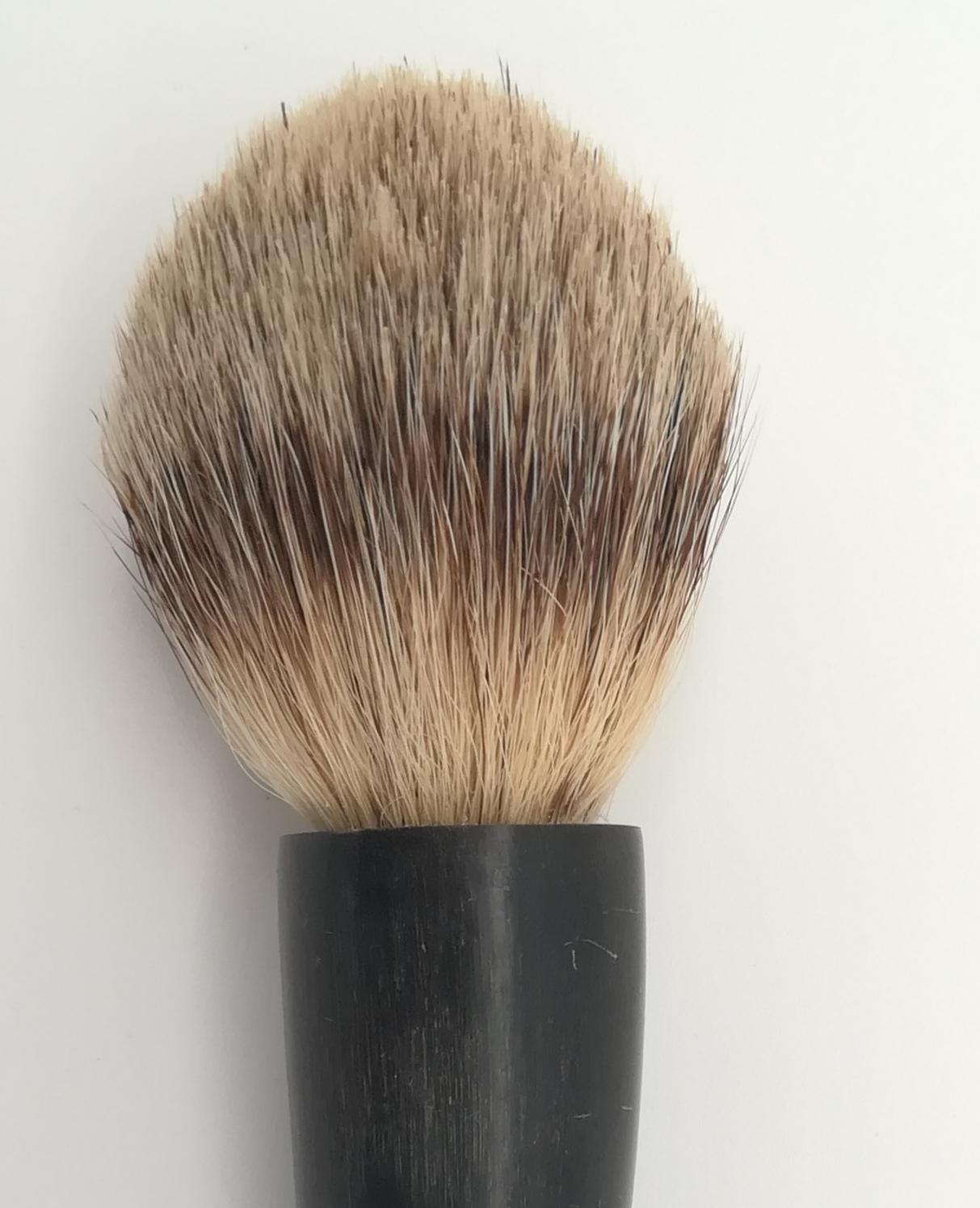 Hand-Crafted Rare Shaving Brush Horn and Badger Hair Attributed to Werkstatte Aubock For Sale