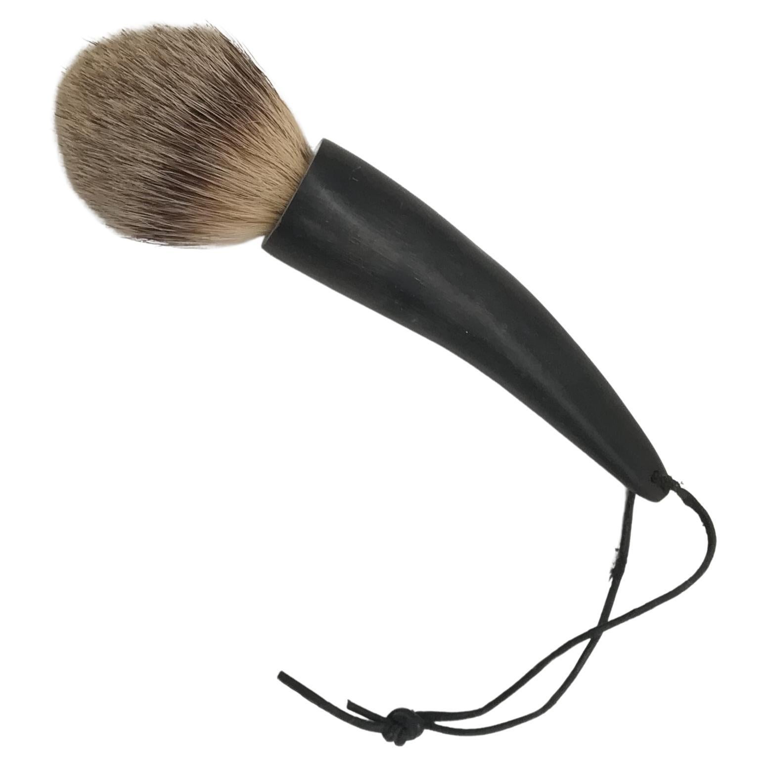 Rare Shaving Brush Horn and Badger Hair Attributed to Werkstatte Aubock For Sale