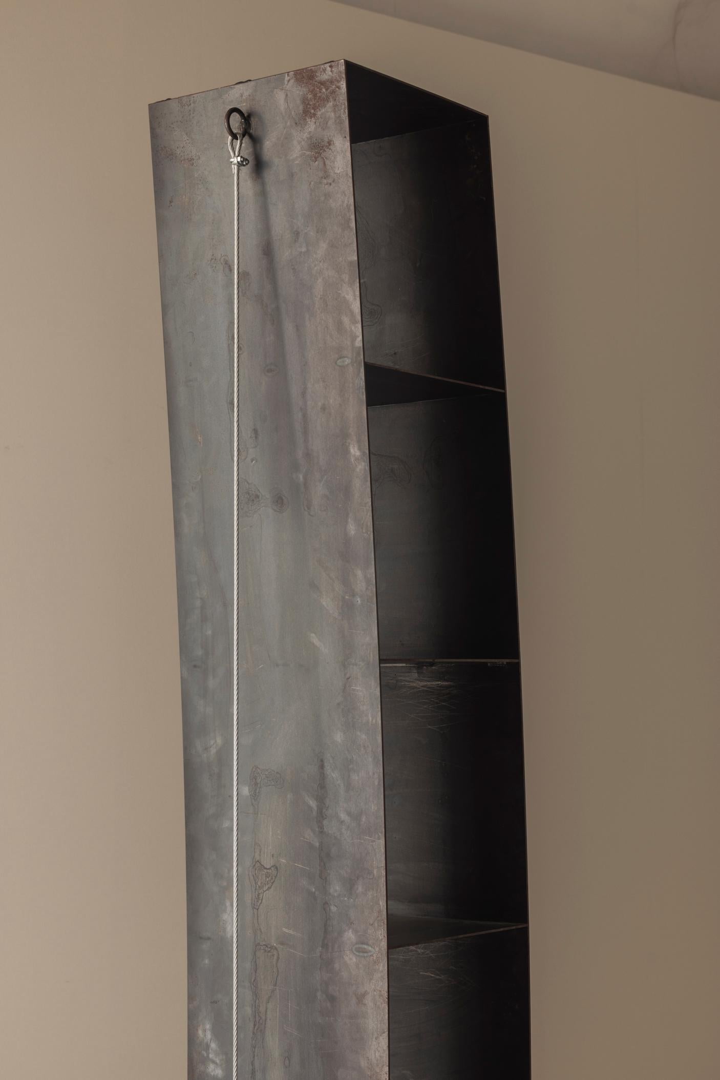Acier Rare étagère / bibliothèque de Wolfgang Laubersheimer pour le Pentagon Group, 1984 en vente