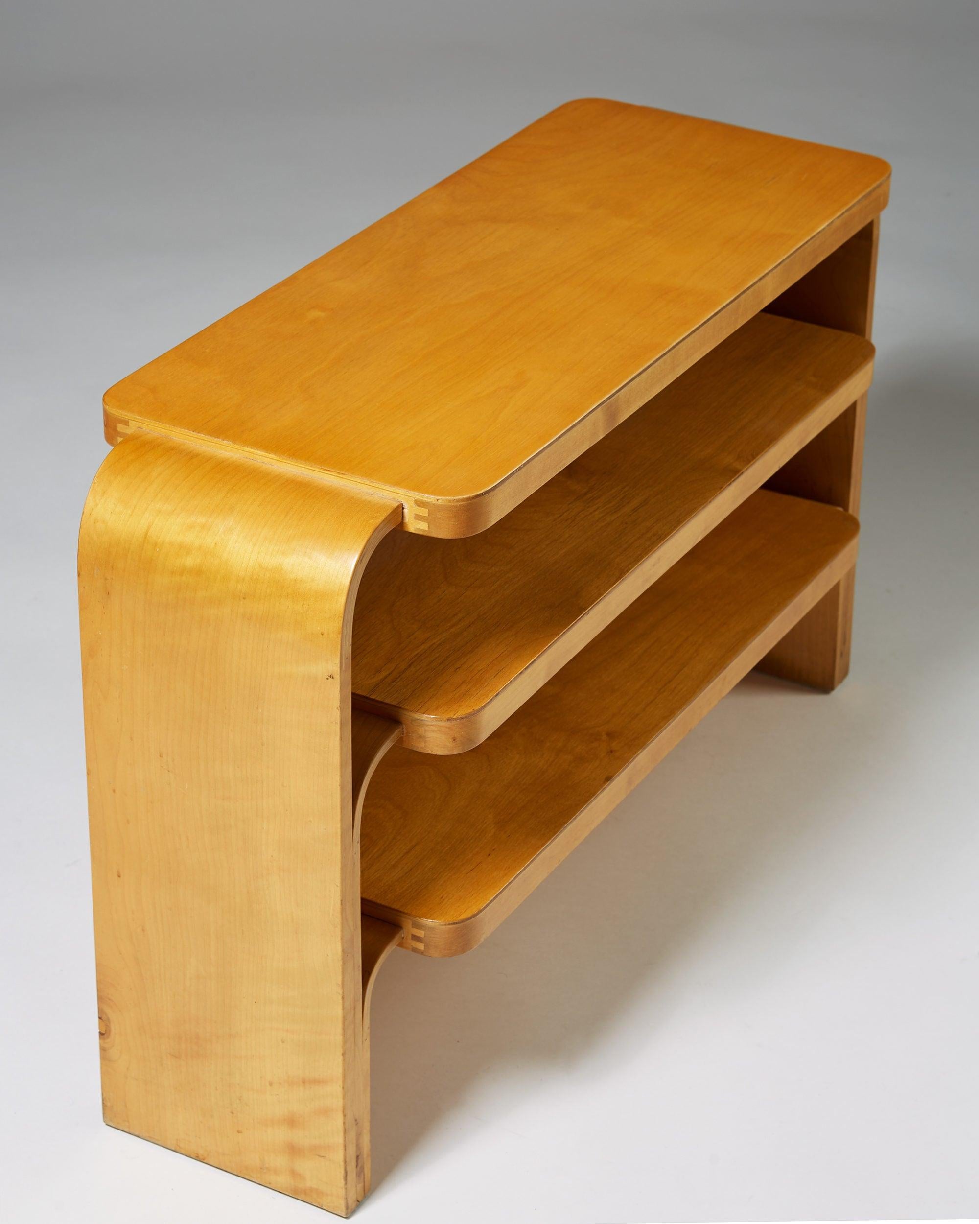 Mid-Century Modern Rare Shelf Designed by Alvar Aalto for Hedemora, Sweden, 1933