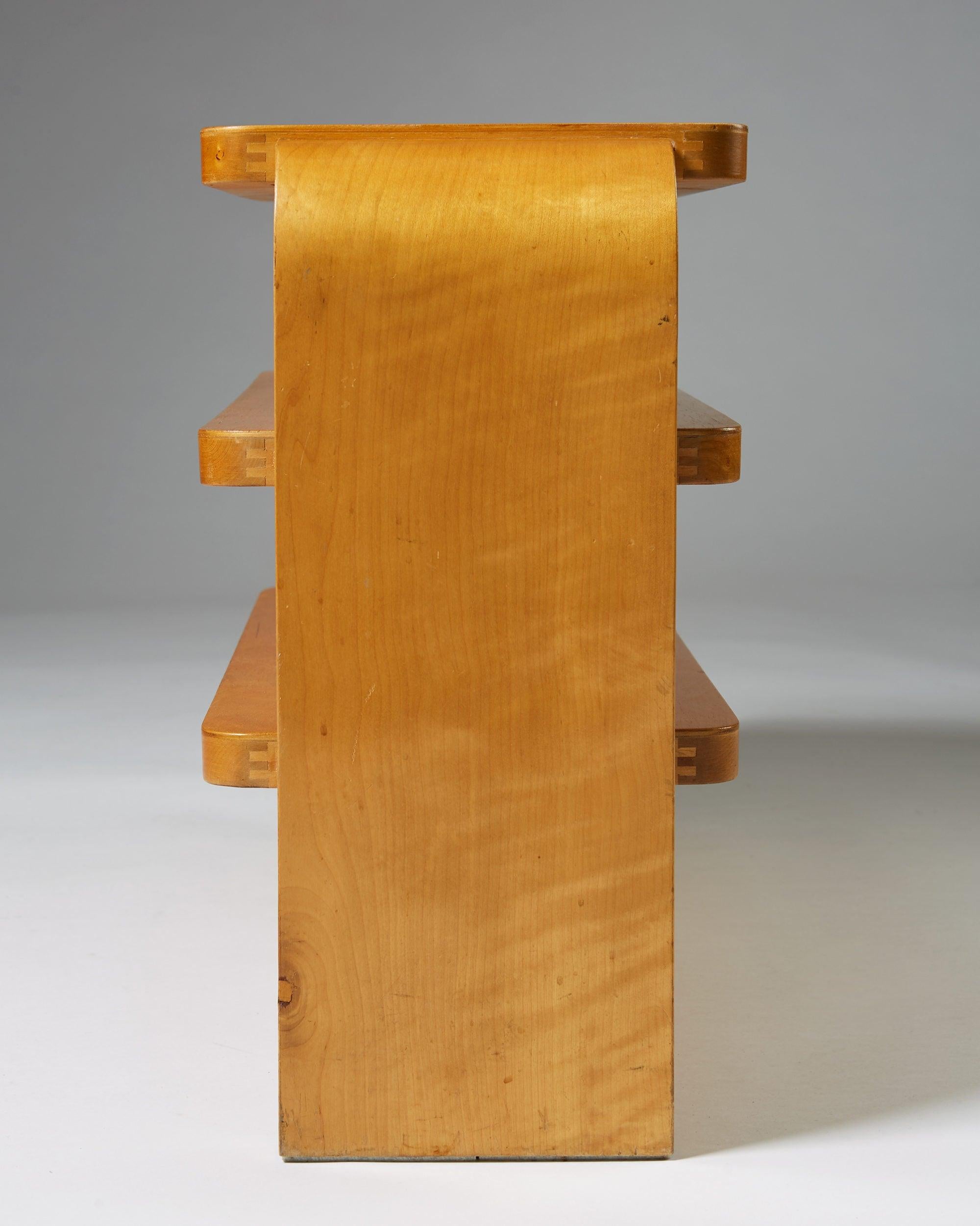 Finnish Rare Shelf Designed by Alvar Aalto for Hedemora, Sweden, 1933