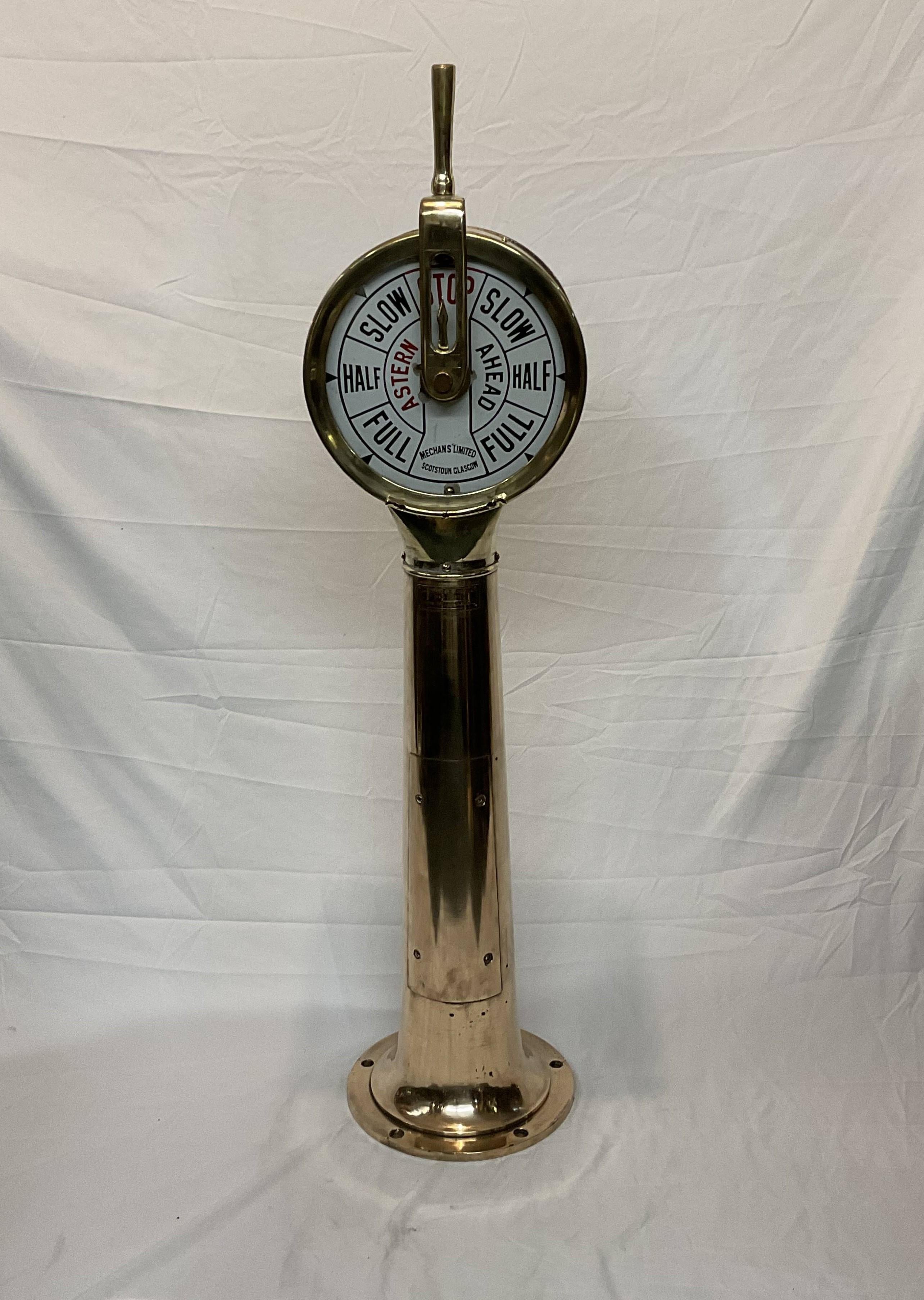North American Rare Ships Engine Order Telegraph For Sale