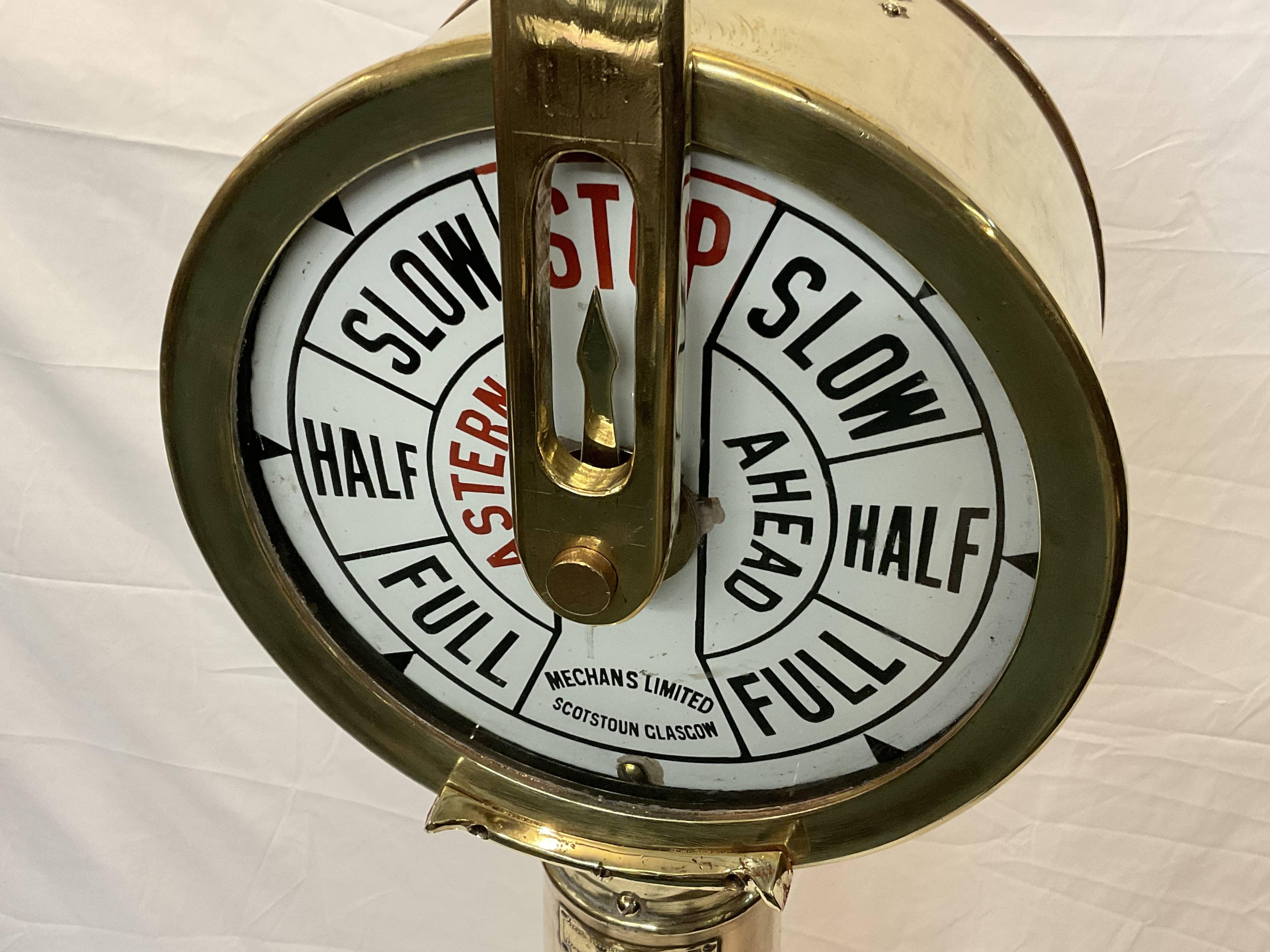 Rare Ships Engine Order Telegraph In Good Condition For Sale In Norwell, MA