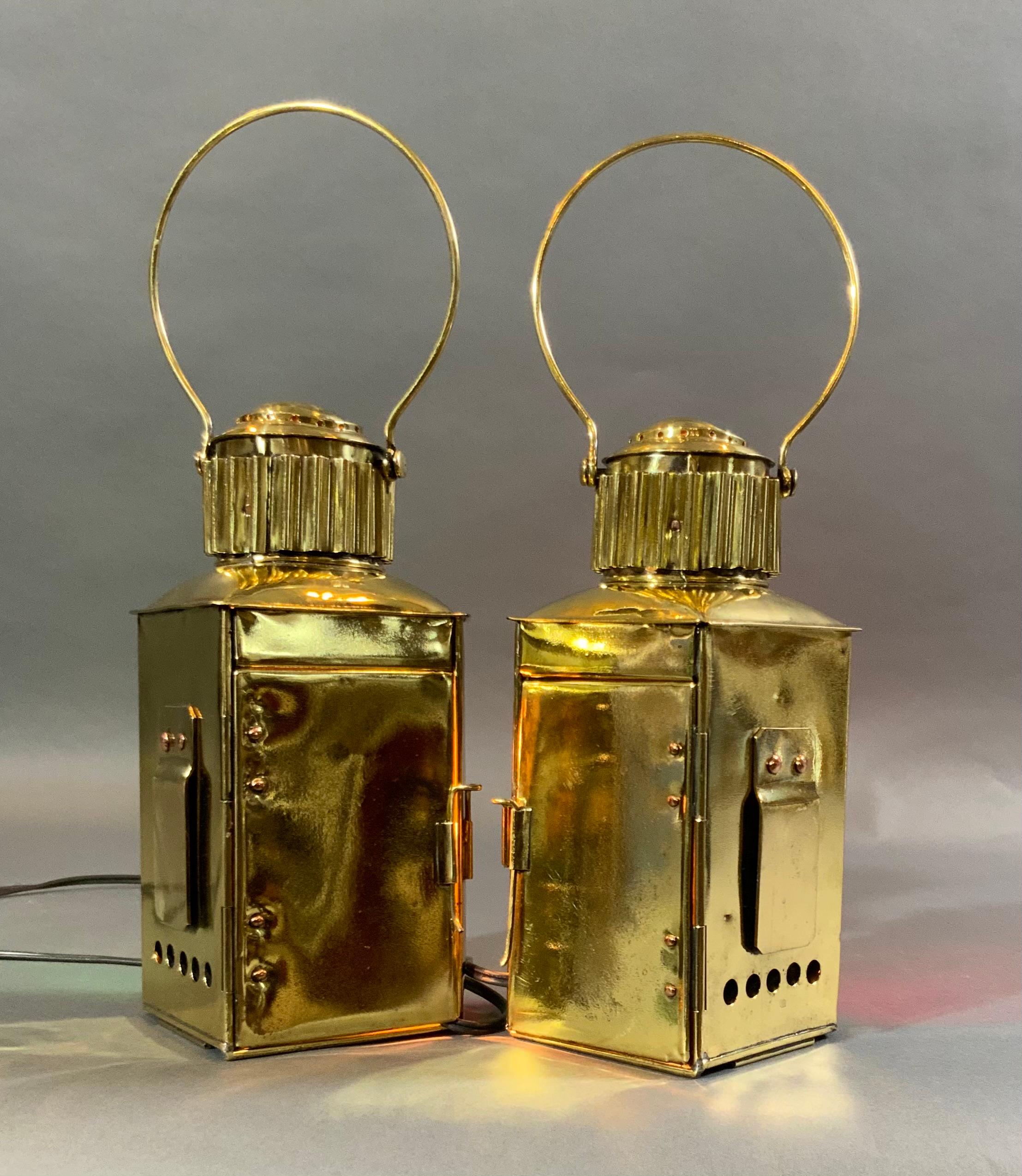 Rare Ships Port and Starboard Lanterns by George Mason of Boston For Sale 4