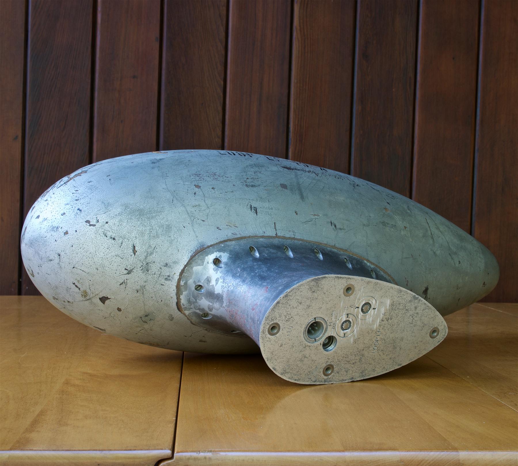 Rare Ships Radar Bubble Torpedo Atomic Age Relic Industrial Sculpture Shelf Art In Distressed Condition In Hyattsville, MD