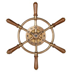 Used Rare "Ships Wheel" Clock By Hermes, Made In France c.1950