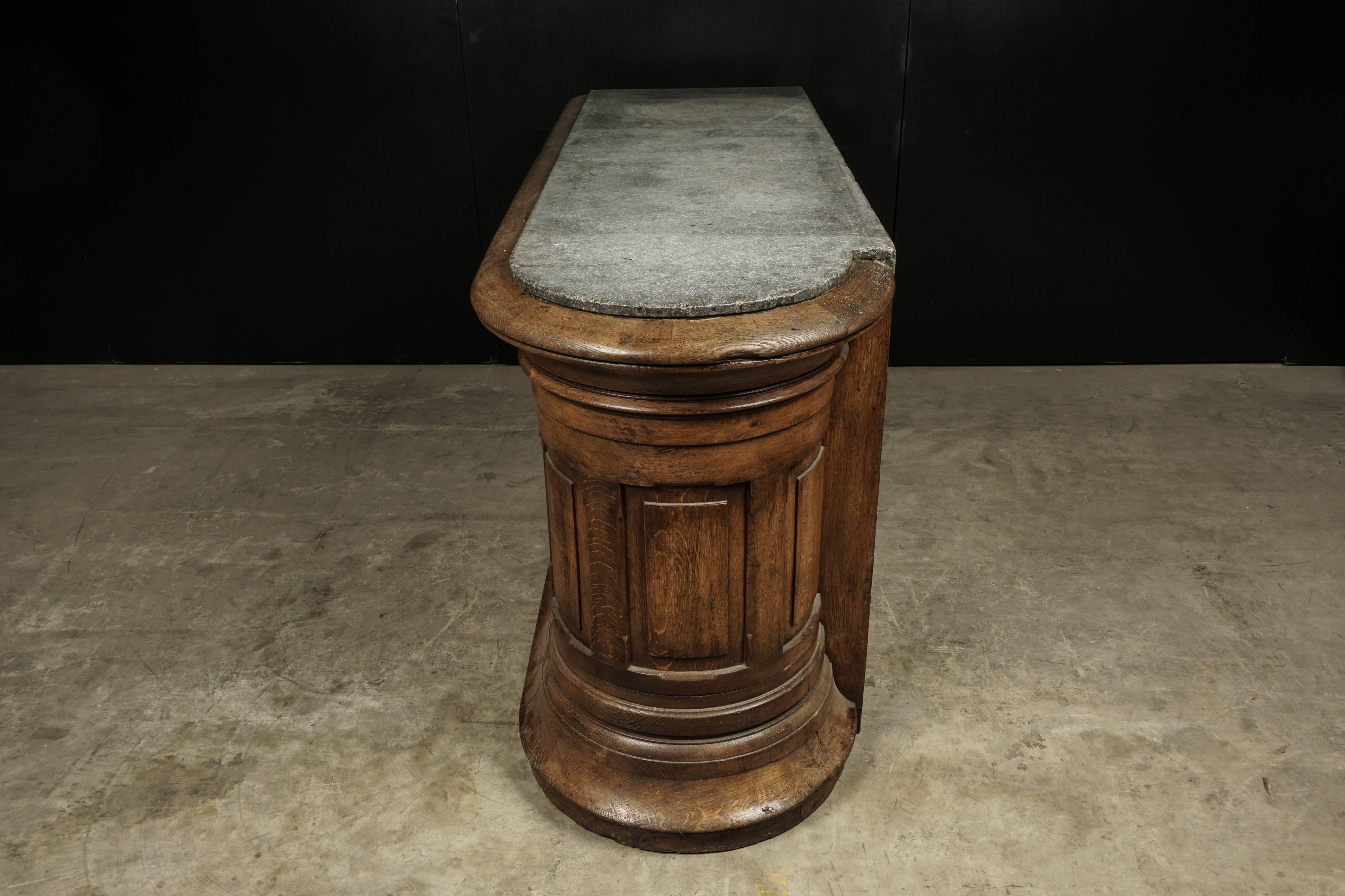Rare Shop Counter with Original Soapstone Top from France, circa 1900 In Good Condition In Nashville, TN