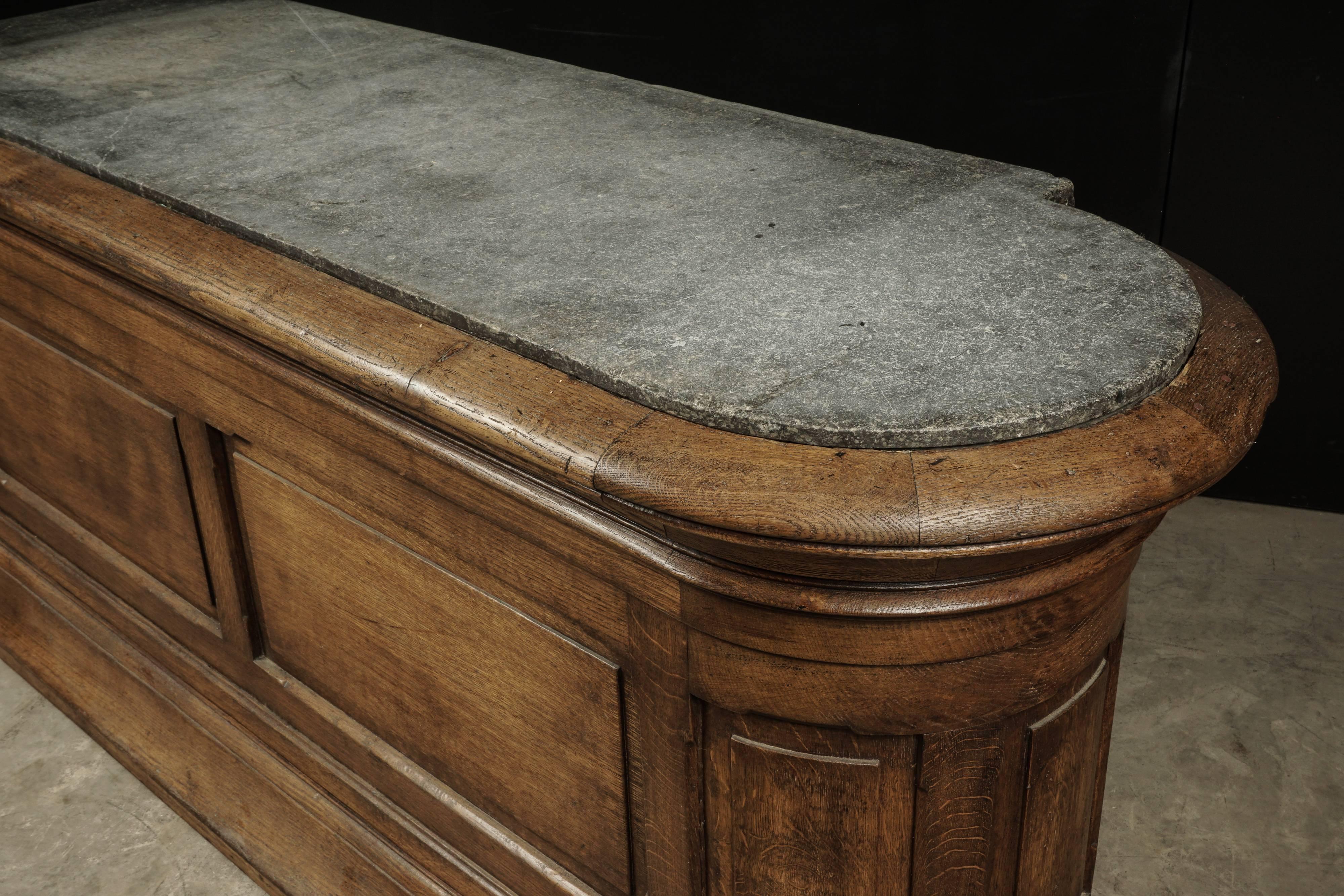 Rare Shop Counter with Original Soapstone Top from France, circa 1900 3