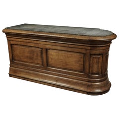 Rare Shop Counter with Original Soapstone Top from France, circa 1900