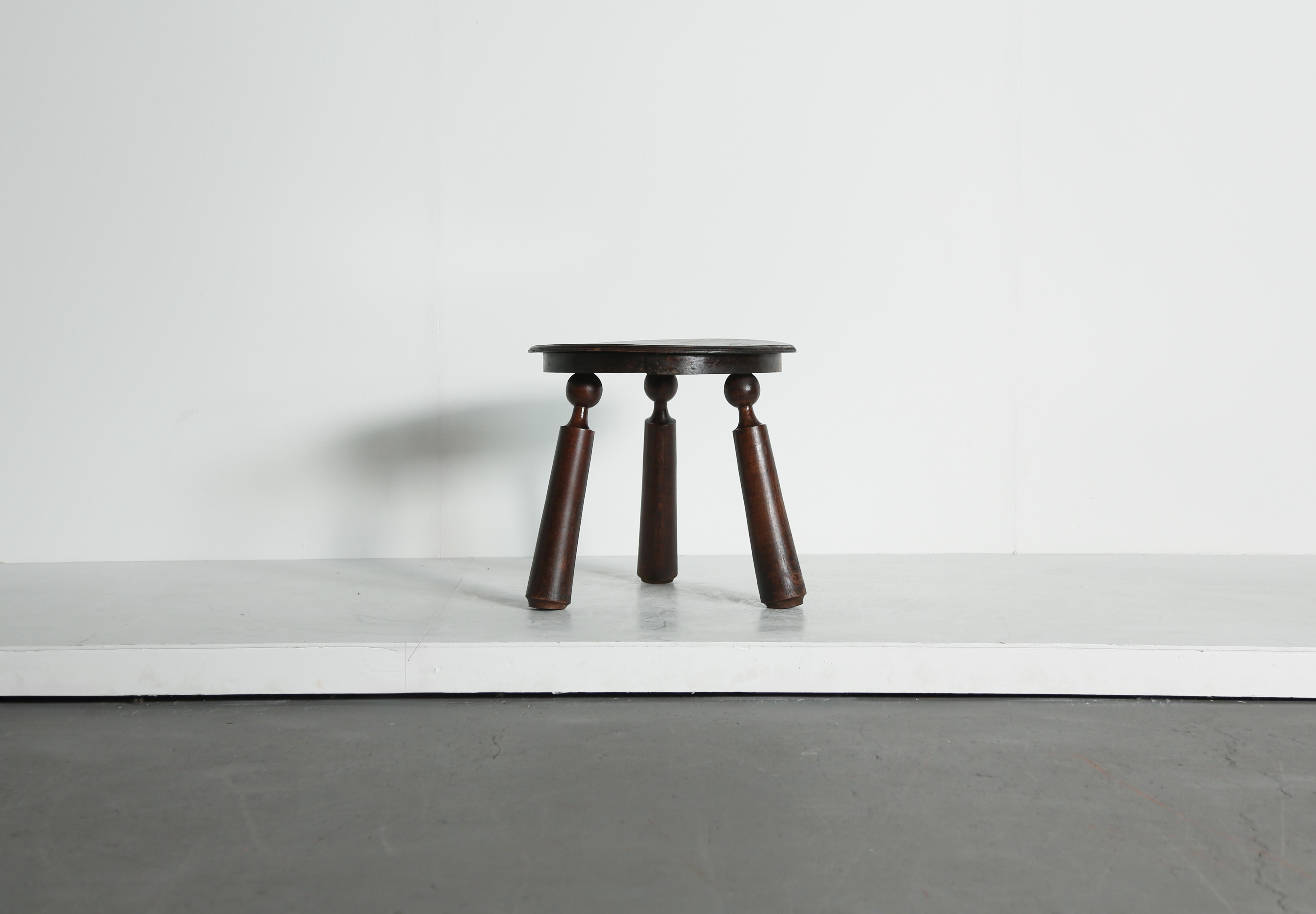 A rare side table, attributed to Charles Dudouyt, France, 1940s.   Nice tone and patina.  The top is a little time warped.   Fast shipping worldwide.




