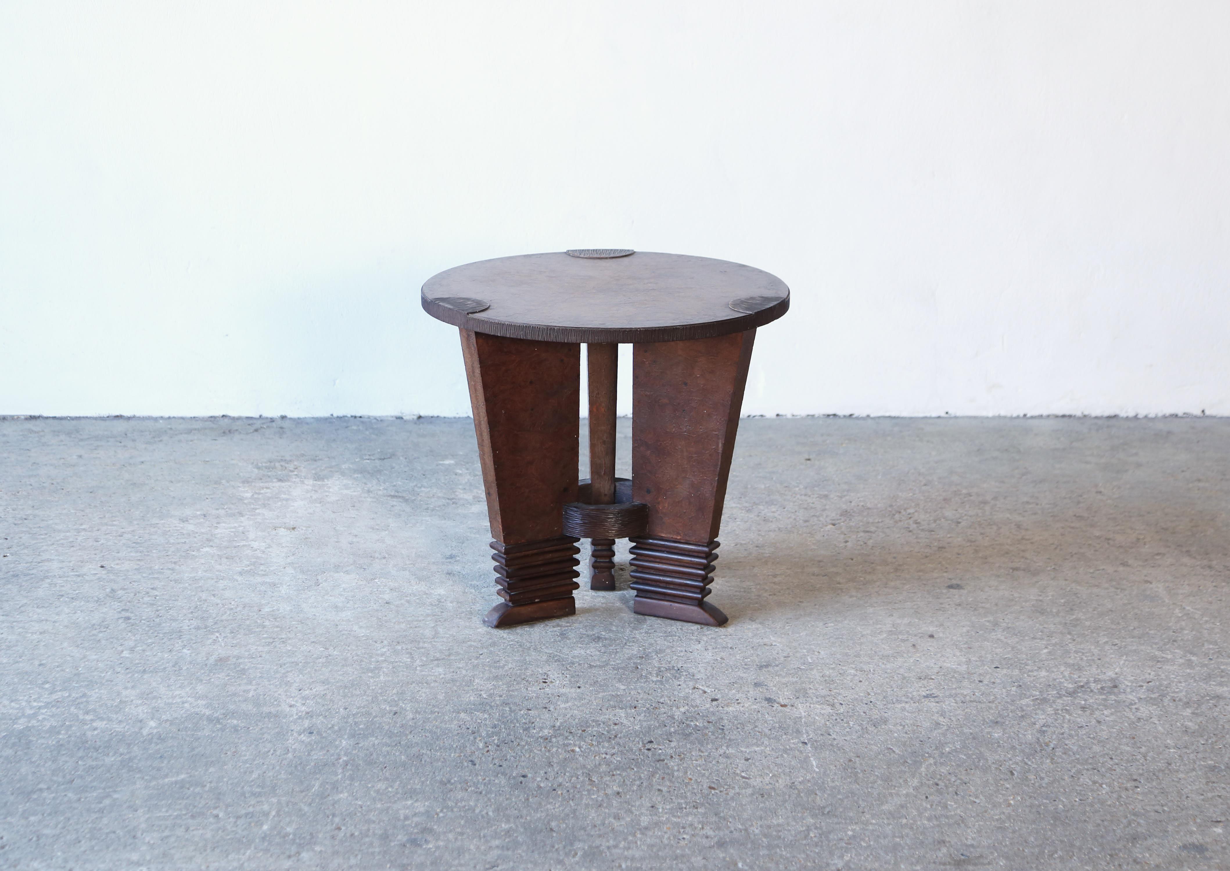 Art déco Table d'appoint rare de Pier Luigi Colli, Italie, années 1940 en vente