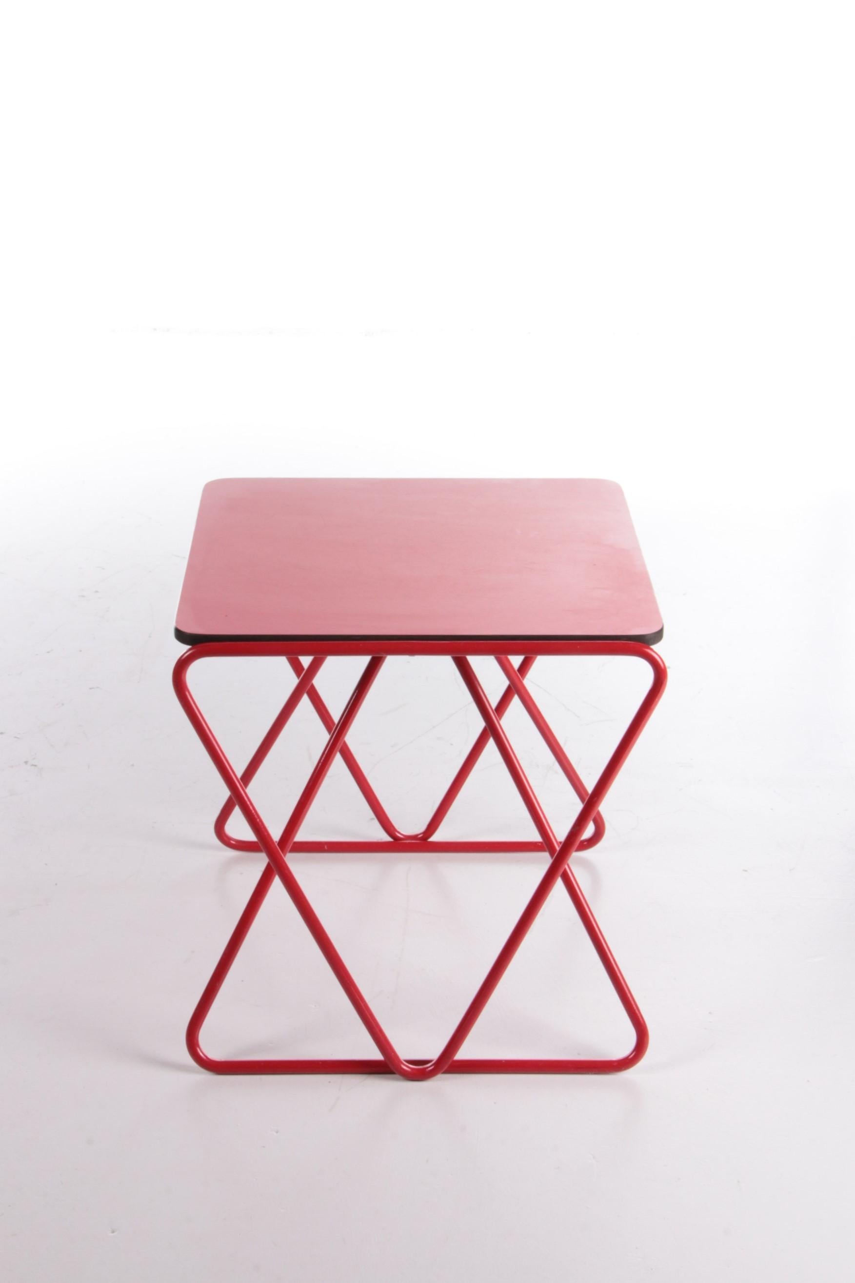 Late 20th Century Rare Side Table Designed by Walter Antonis for I-Form, Holland, 1978 For Sale