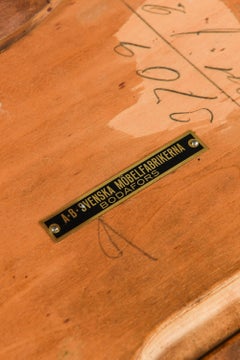 Rare Side Table in Birch and Brass by Carl Malmsten, 1930s