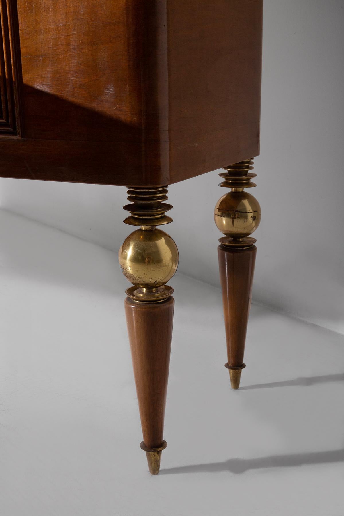 Italian Rare sideboard by Gio Ponti in brass, IV Triennale with certificate archive in vendita